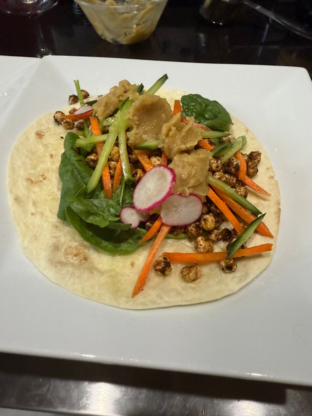 Spiced chickpea wraps with tahini&nbsp;dressing