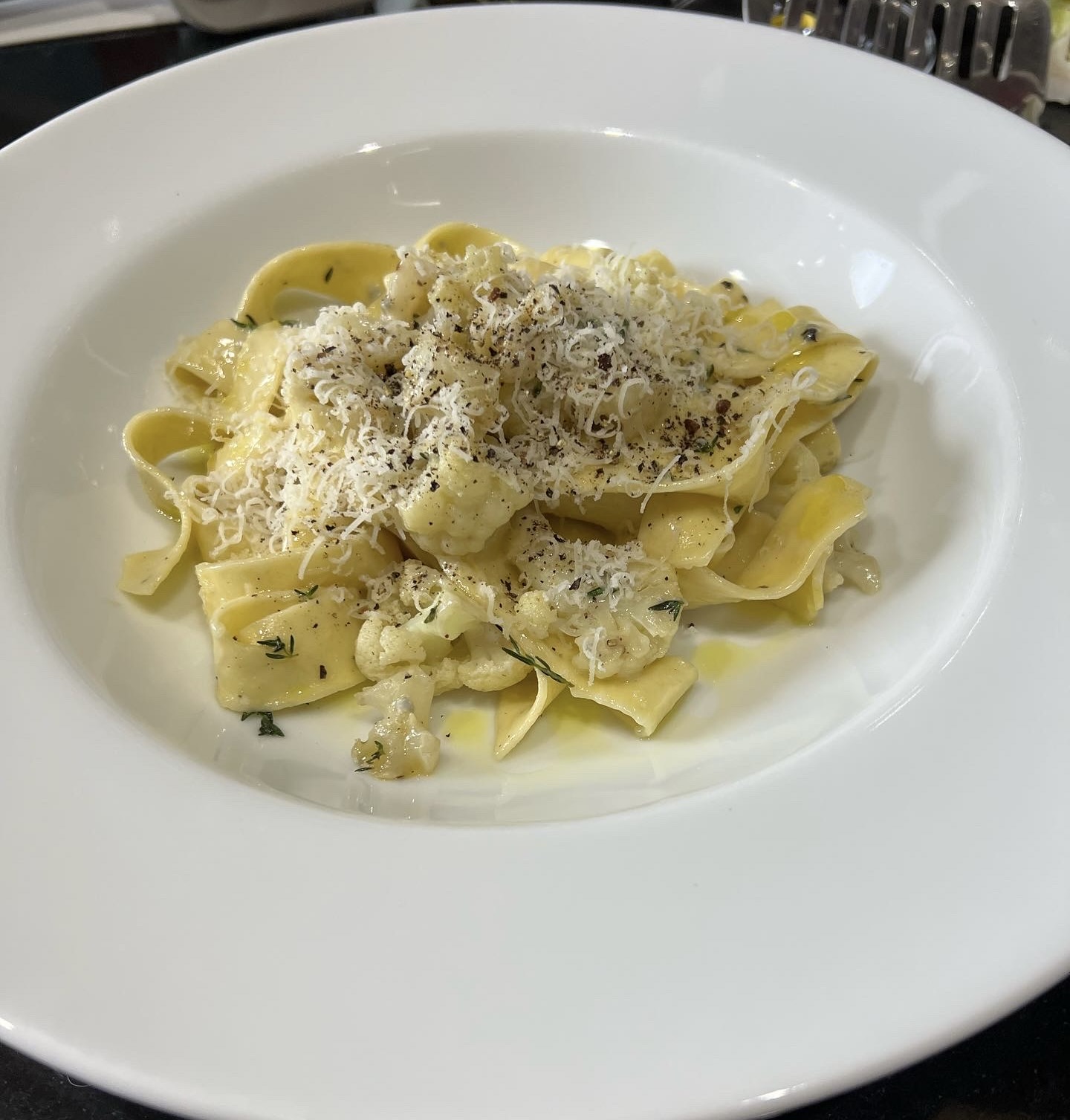 Pappardelle con cavolfiori e Gorgonzola