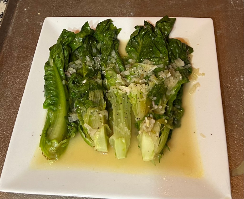 Braised Romaine lettuce (Laitues&nbsp;braisées)