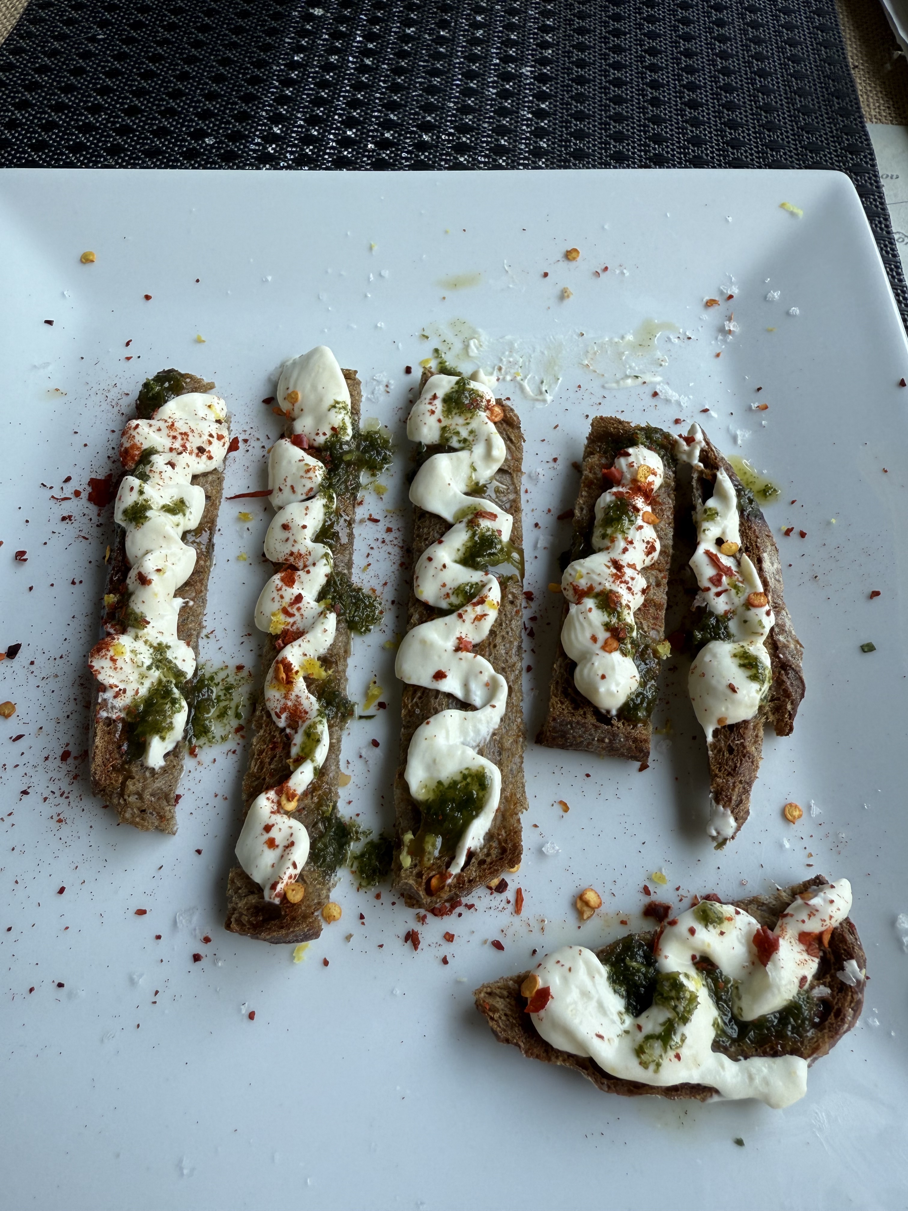 “Carlotta” Whipped ricotta with oregano oil and sourdough&nbsp;toasts