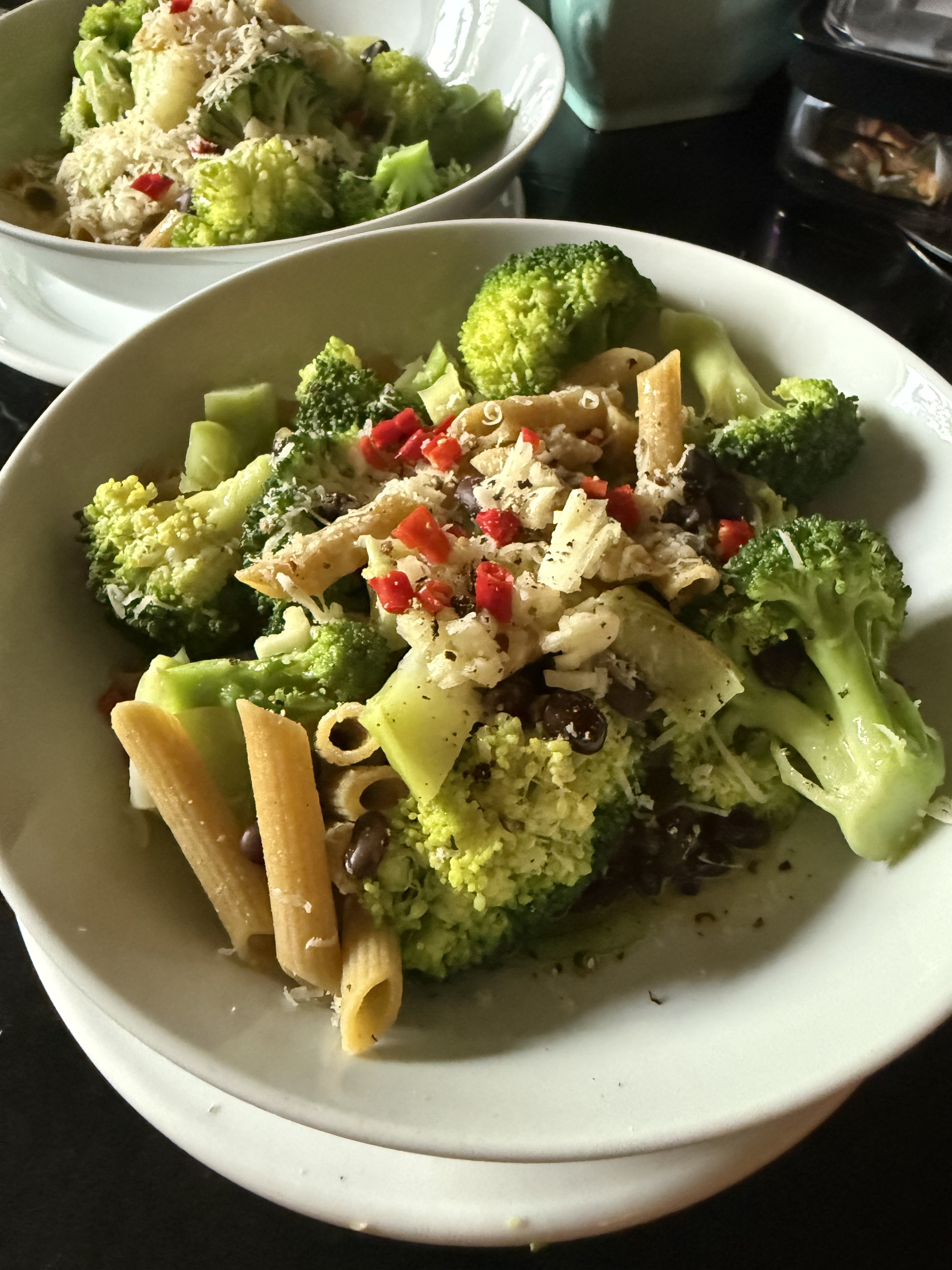 *Pasta with Broccoli and Black beans