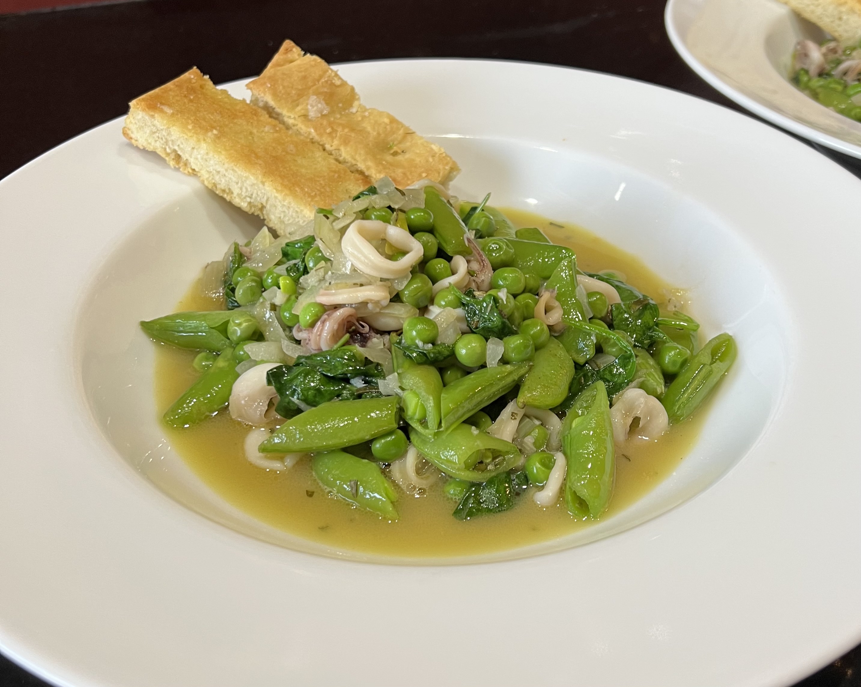 Calamari con Piselli e&nbsp;Spinaci