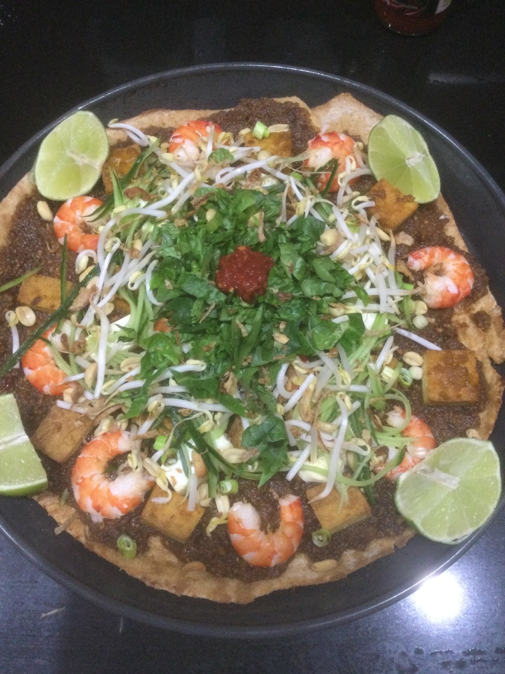 Malaysian inspired “pizza”