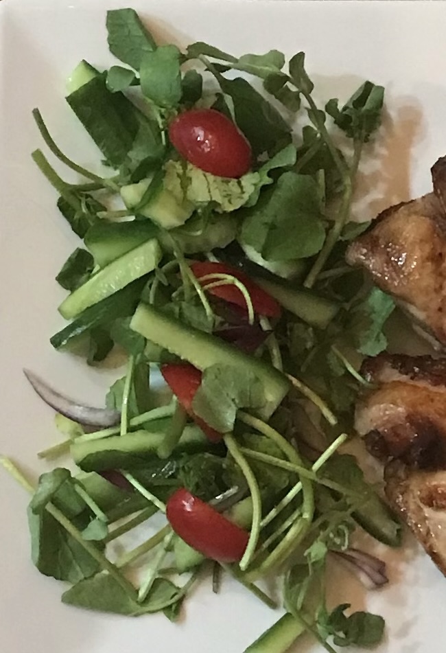 Watercress & Cucumber Salad (Gỏi Xà Lách Son Và Dưa&nbsp;Leo)