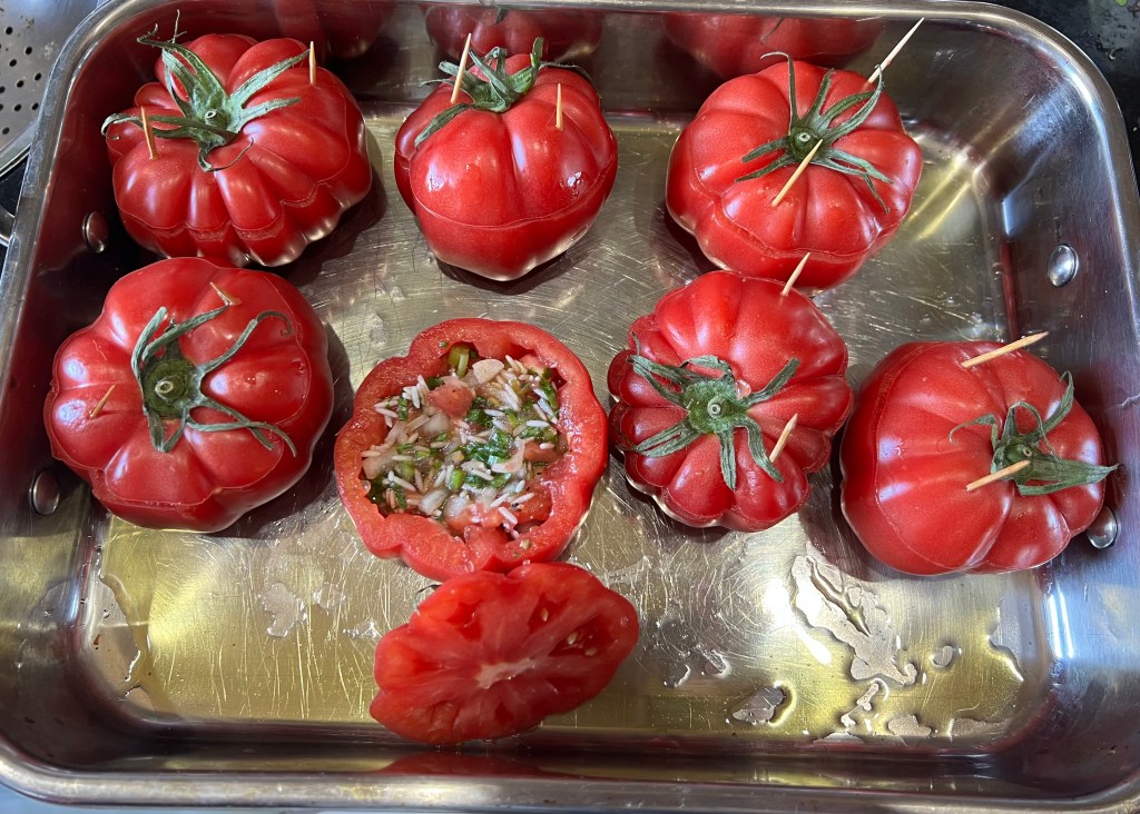 Rice-filled tomatoes (Gemista)