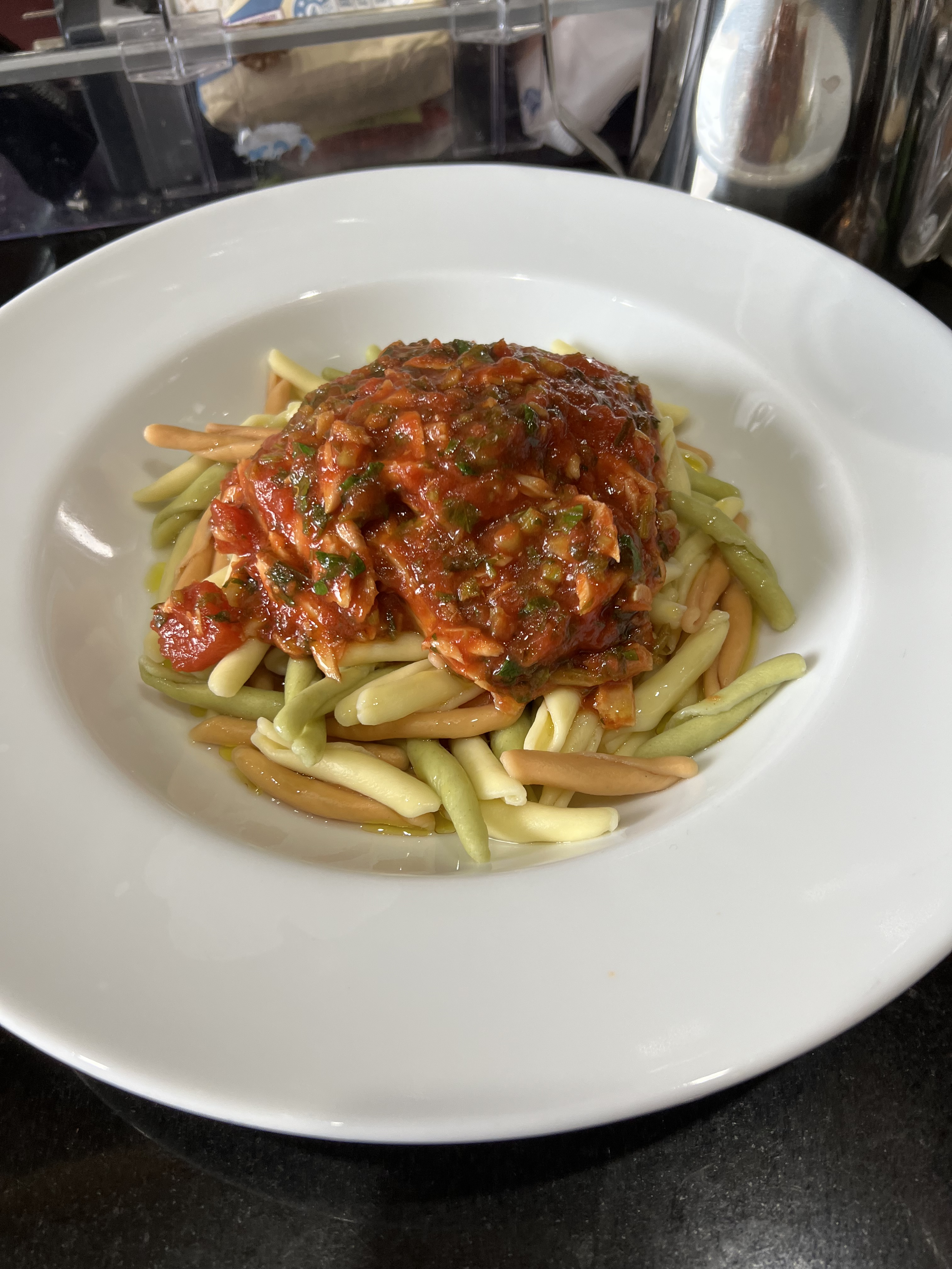 Fusilli Tris with Tuna Sauce