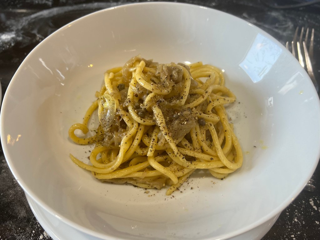 *Bigoli in Salsa (Anchovy&nbsp;Sauce)