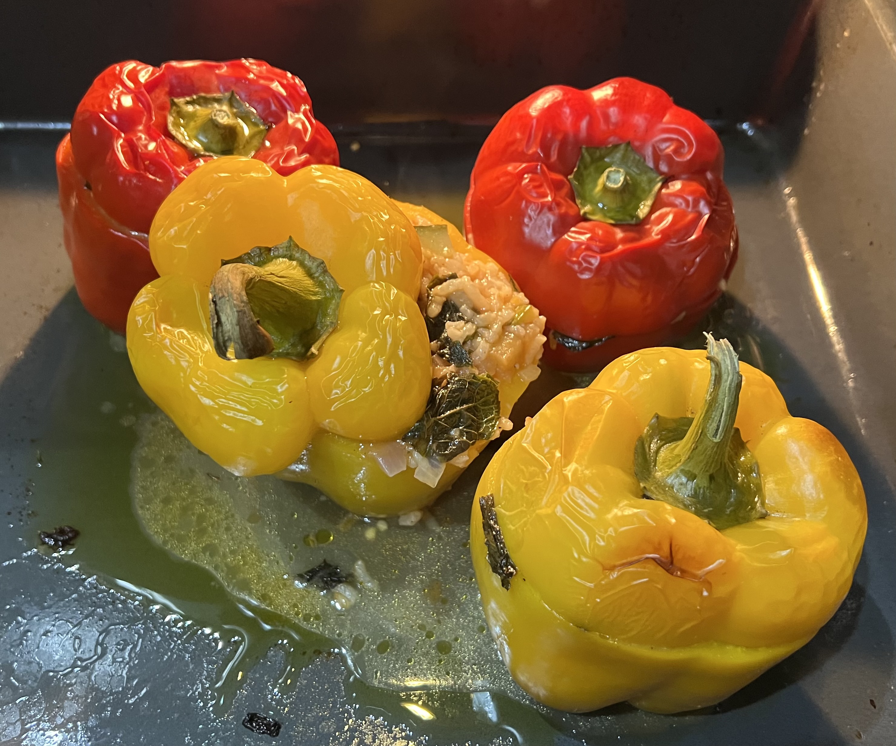 Peperoni al forno ripen al&nbsp;risotto