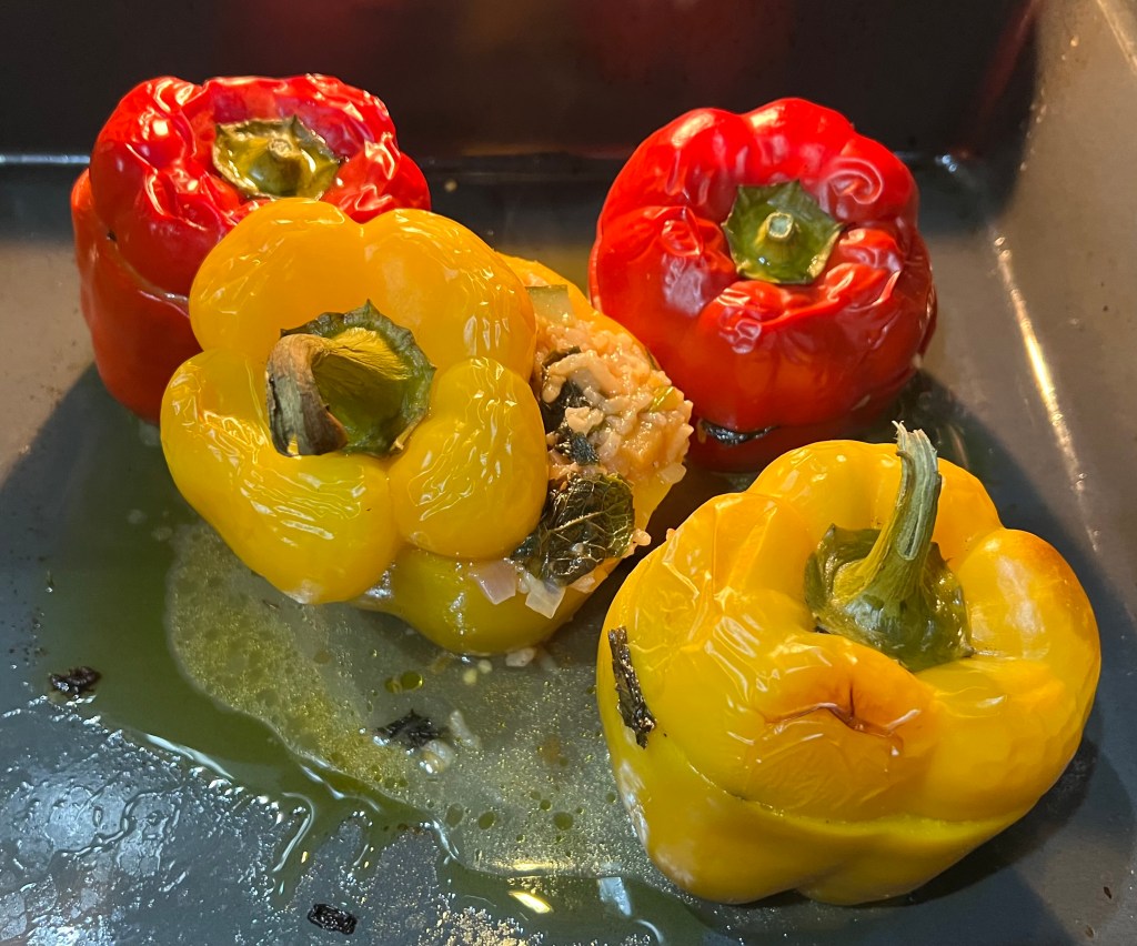 Peperoni al forno ripen al&nbsp;risotto