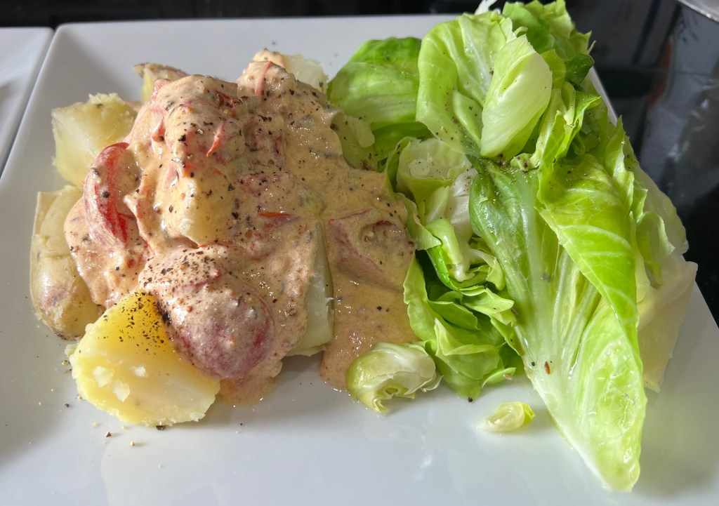 Cabbage and potatoes with Mustard&nbsp;dressing