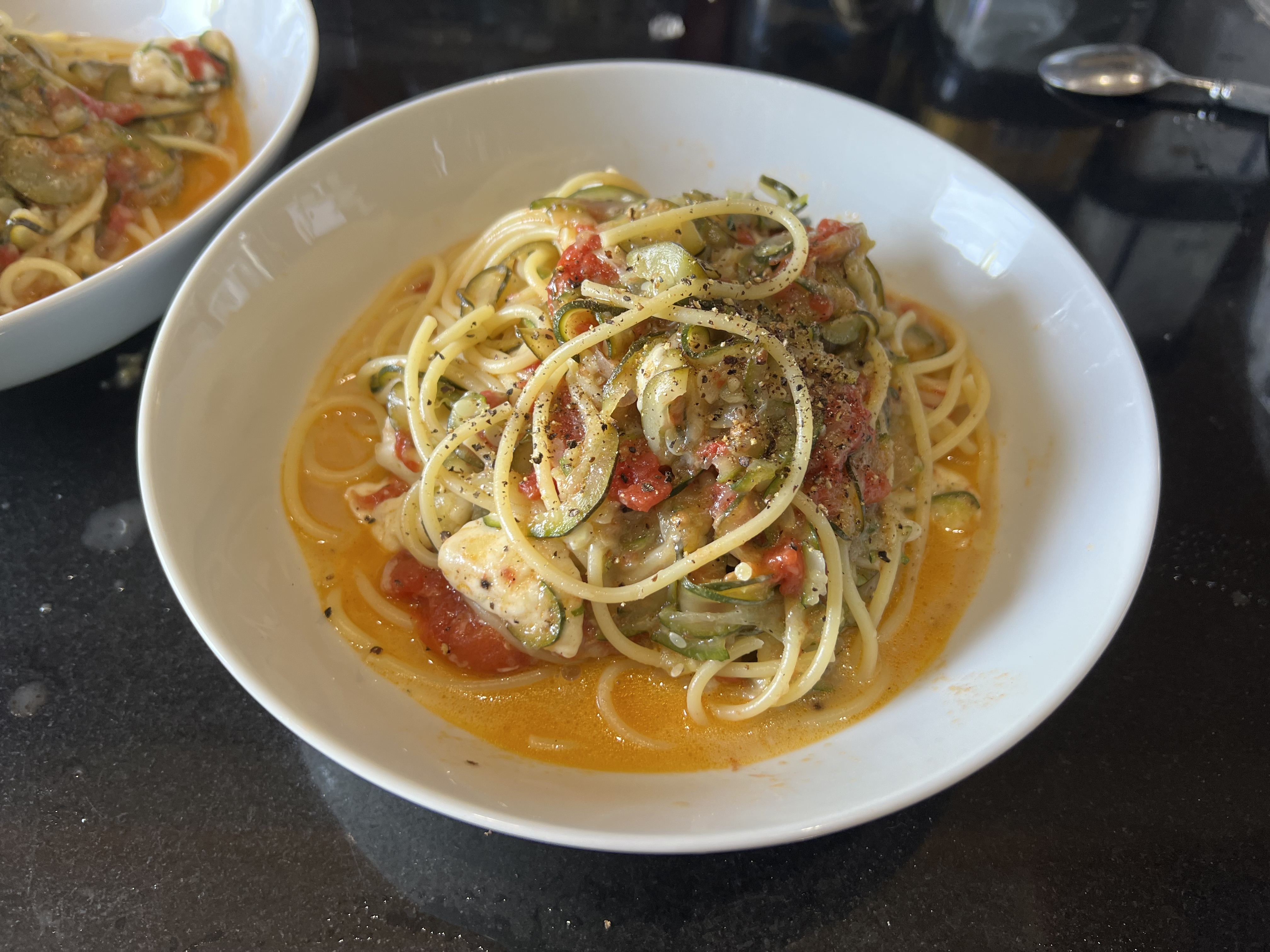 *Spaghetti con le zucchine
