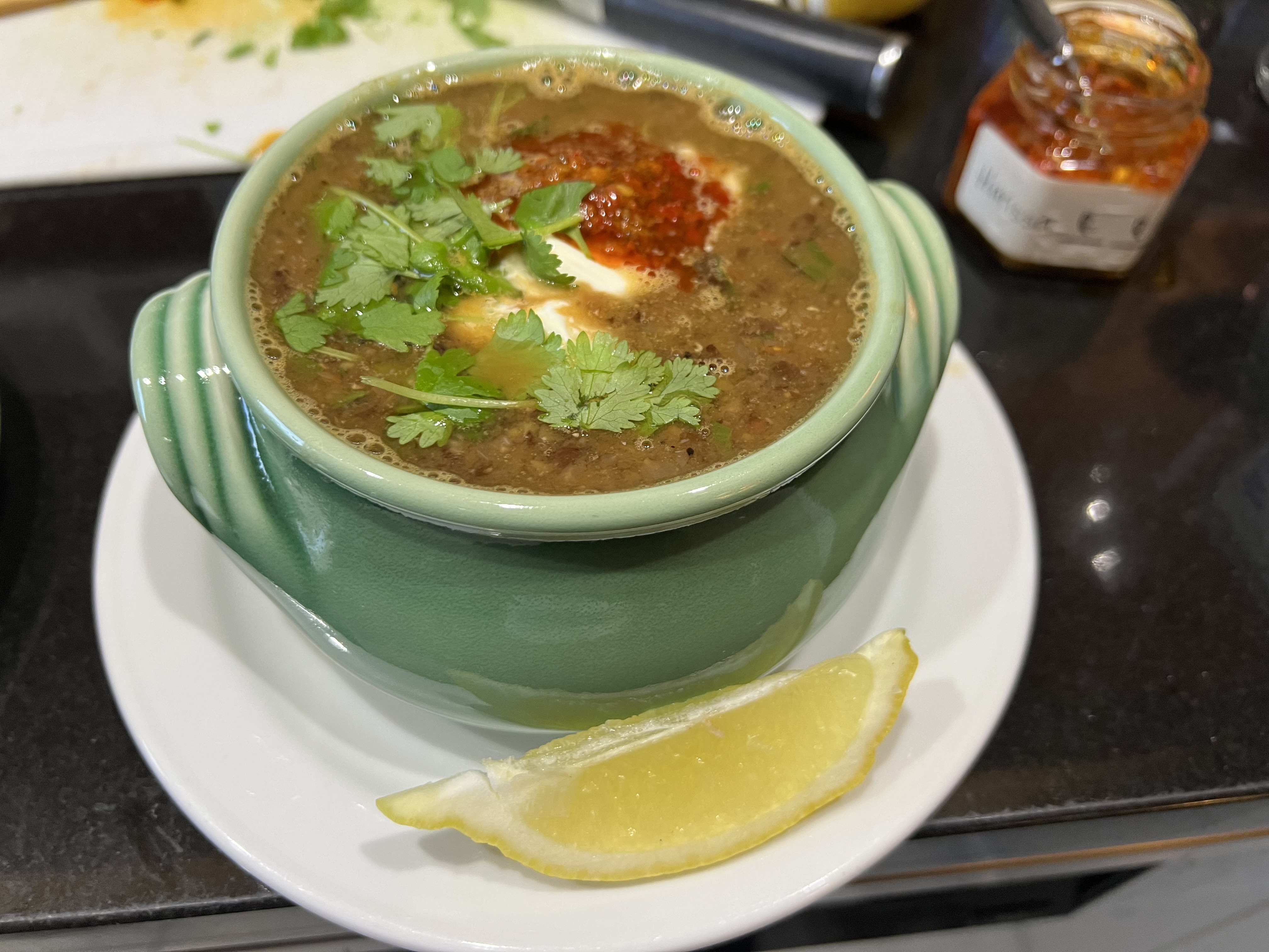 *Moroccan lentil soup with&nbsp;silverbeet