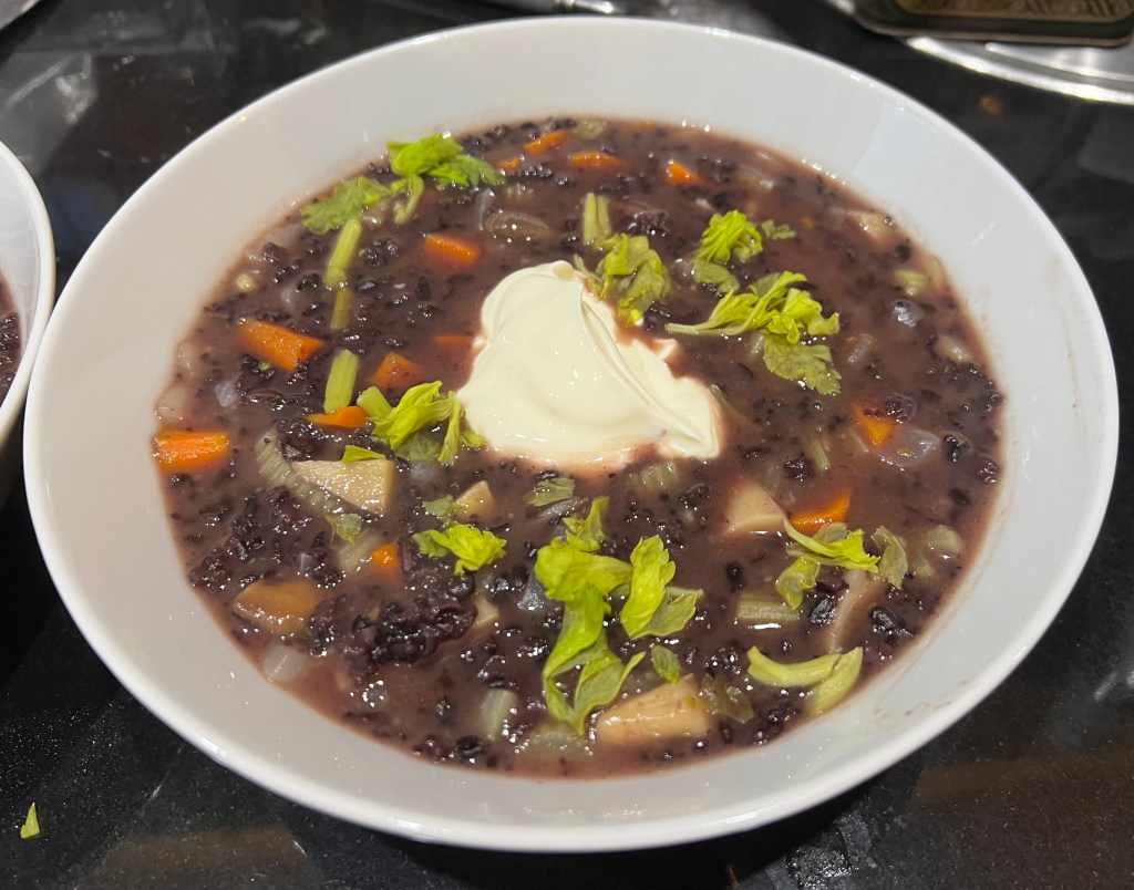 *Wild rice and mushroom&nbsp;soup
