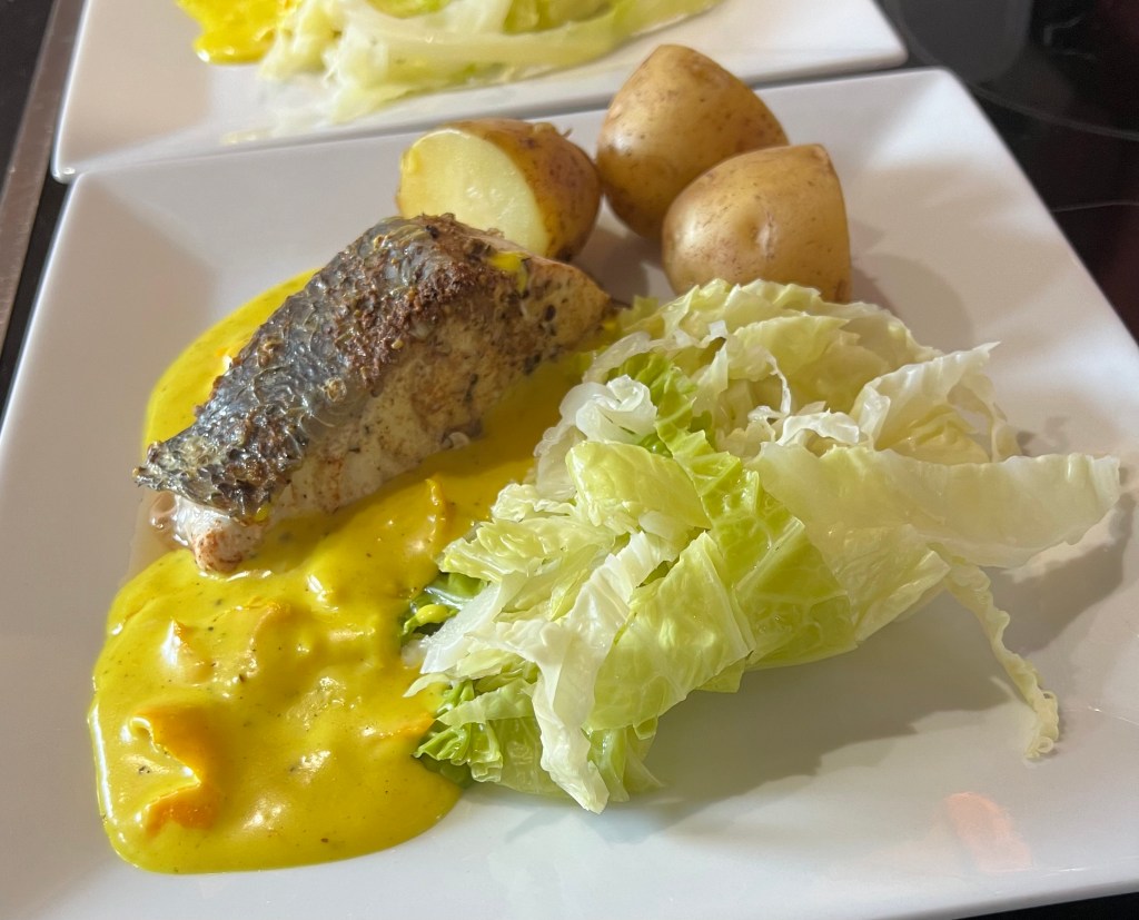 Cod with Potatoes, Savoy Cabbage and Citrus&nbsp;Sauce