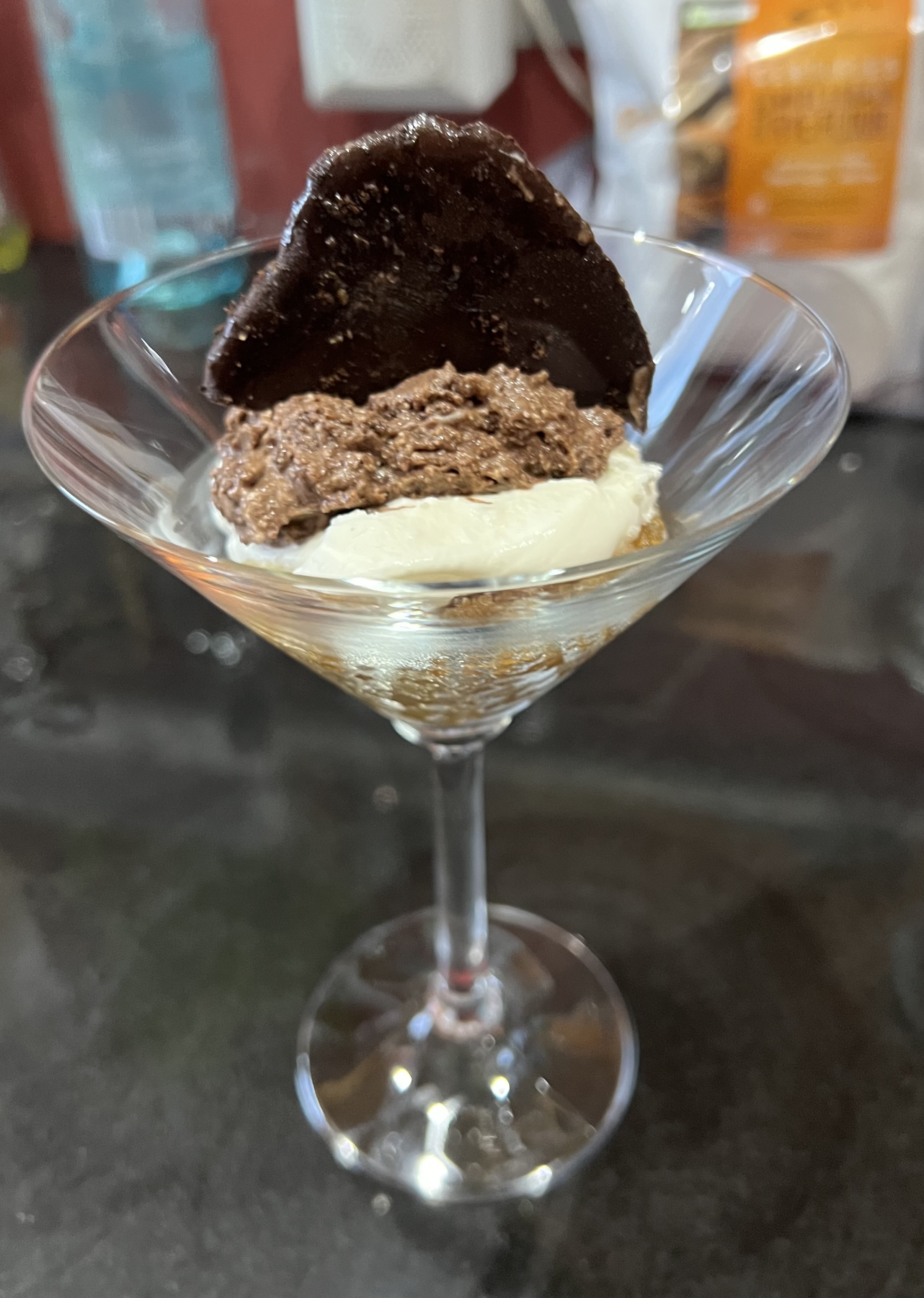 *Chocolate mousse and coffee&nbsp;granita