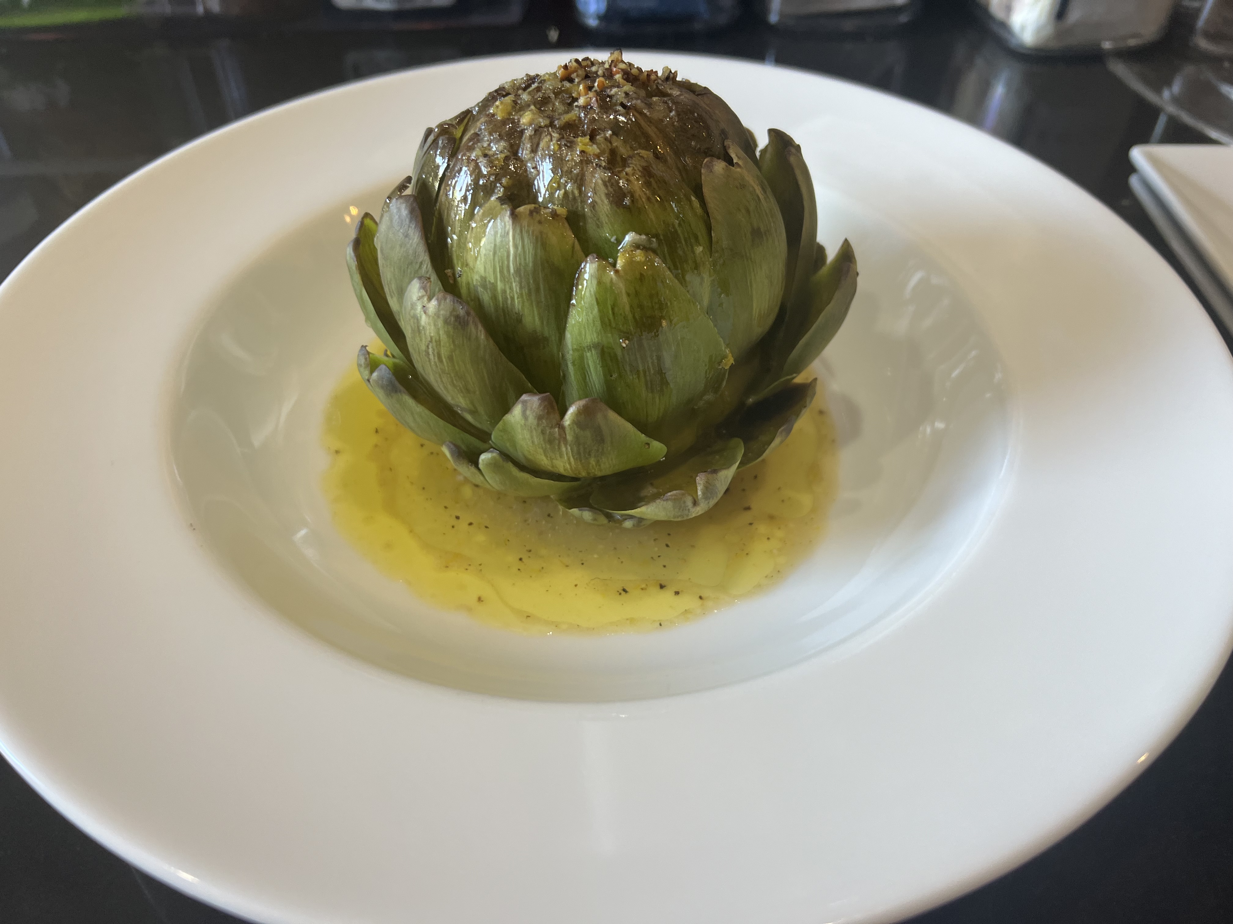 *Whole artichokes with lemon butter