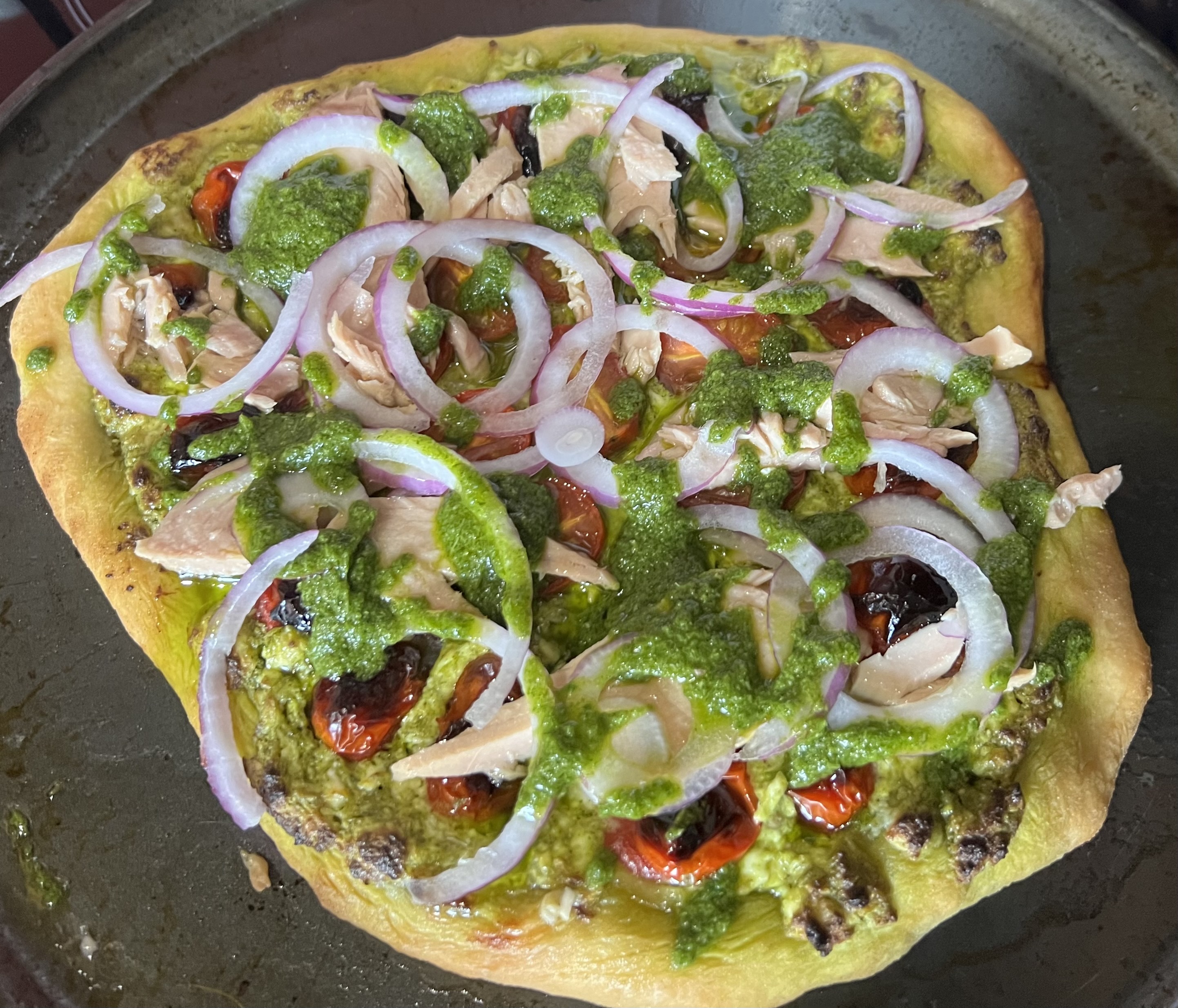 Tuna with Salsa Verde&nbsp;Pizza