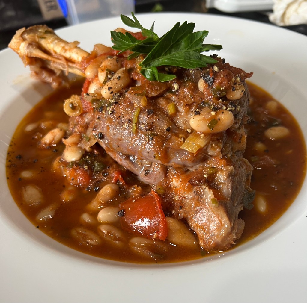 Sous-vide Lamb Shanks