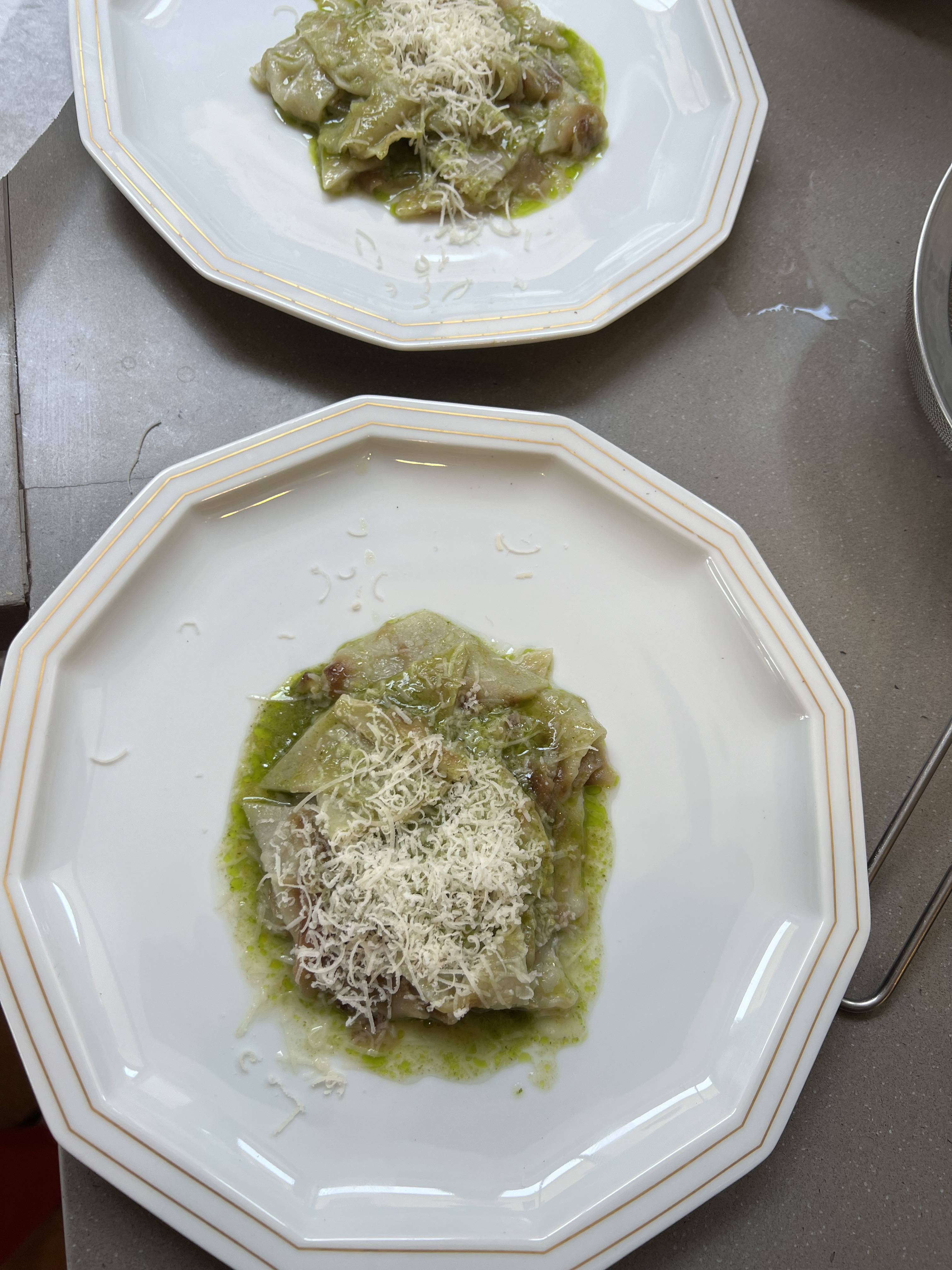 *Testaroli con pesto