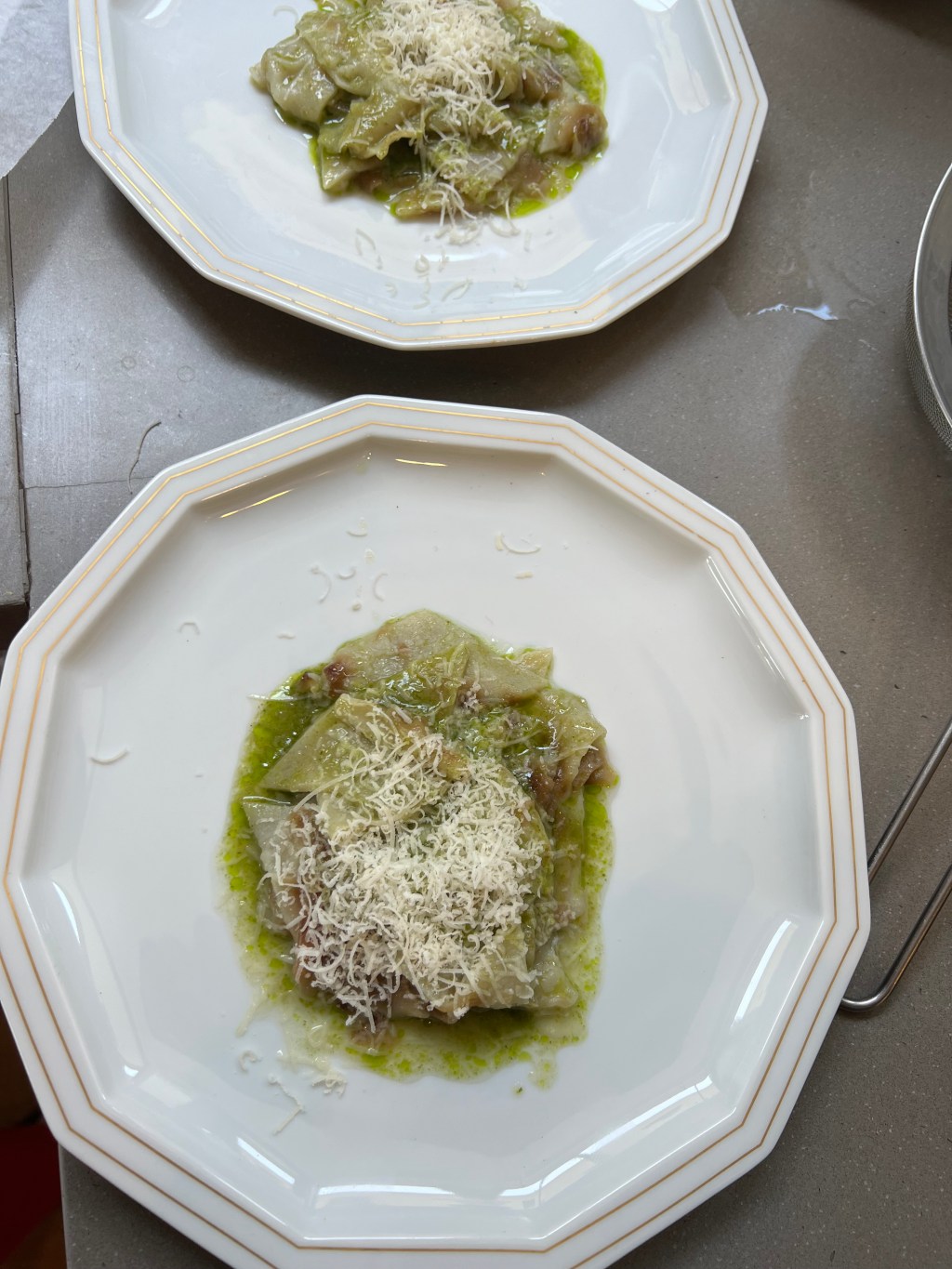 *Testaroli con pesto