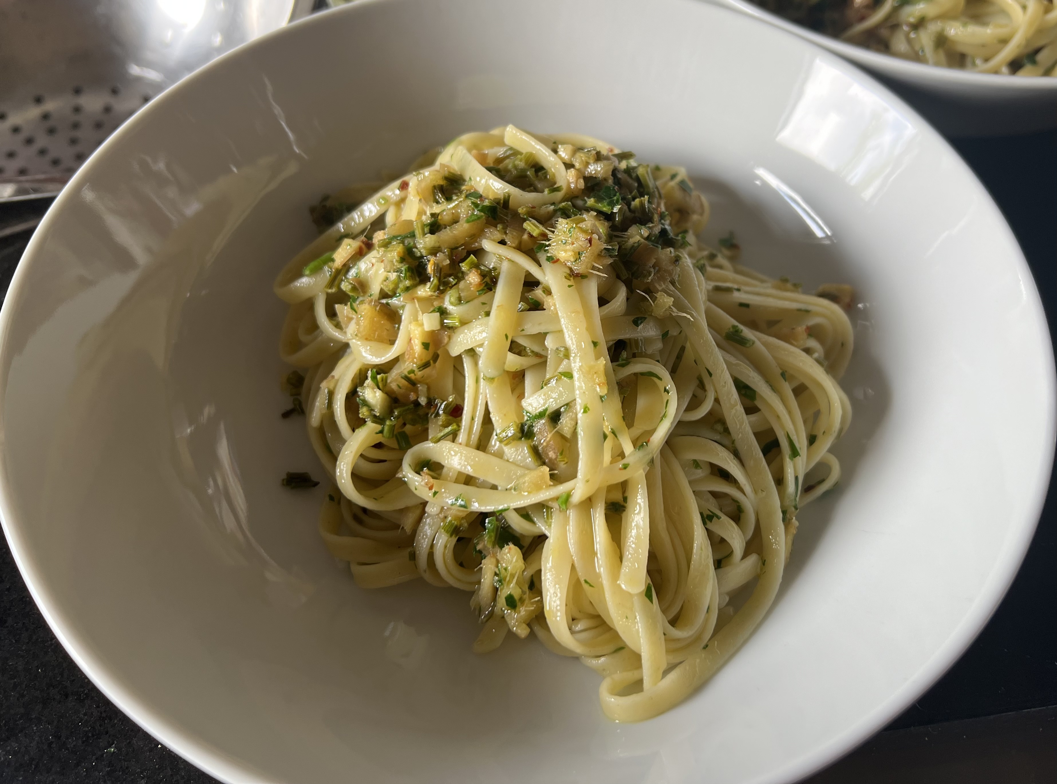Linguine alla zenzero e aglio