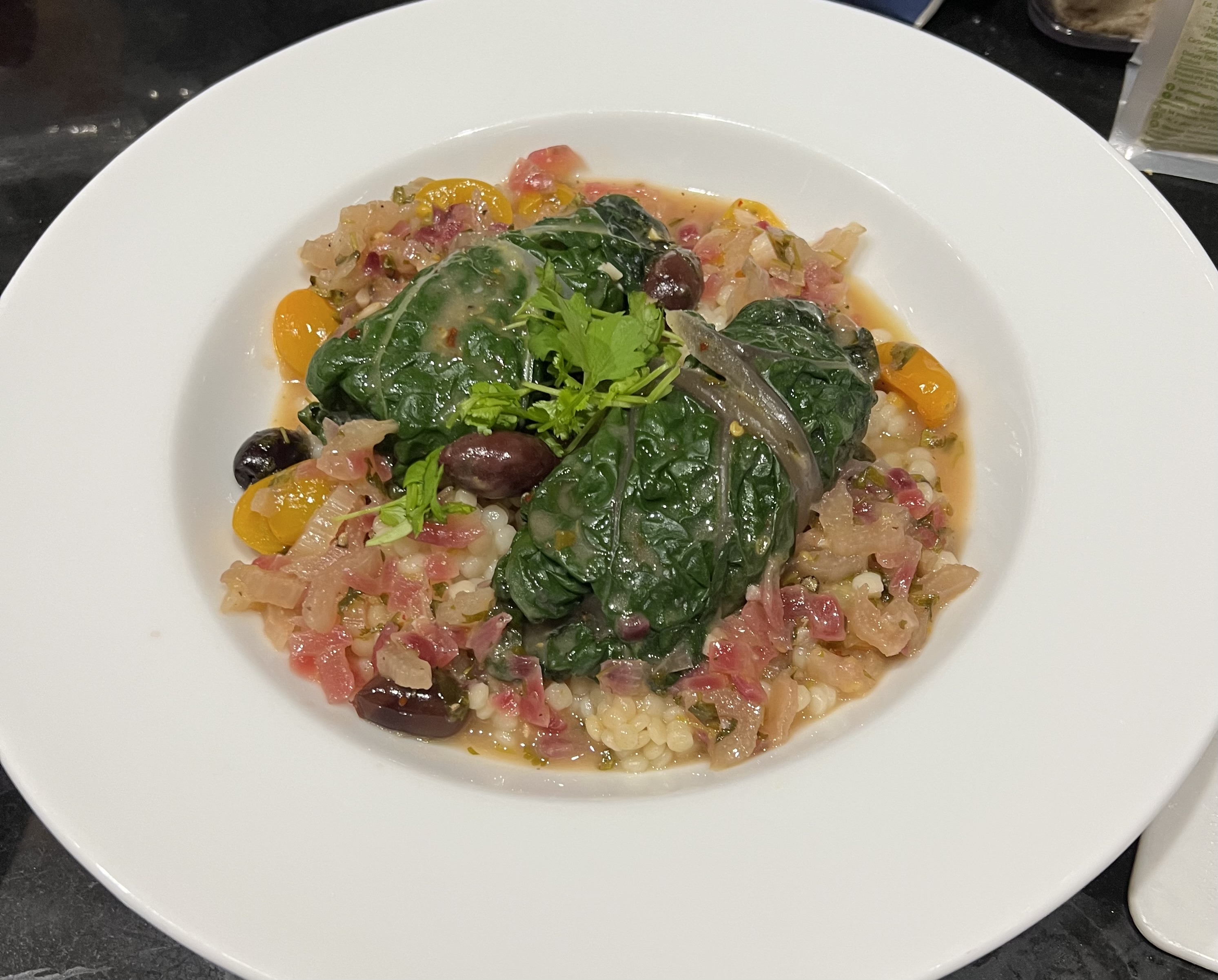 Chard-wrapped fish with lemon and&nbsp;olive