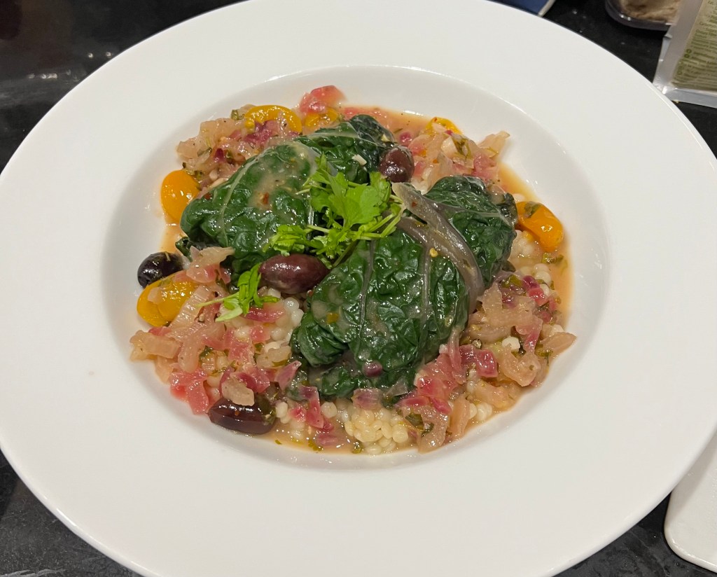 Chard-wrapped fish with lemon and&nbsp;olive