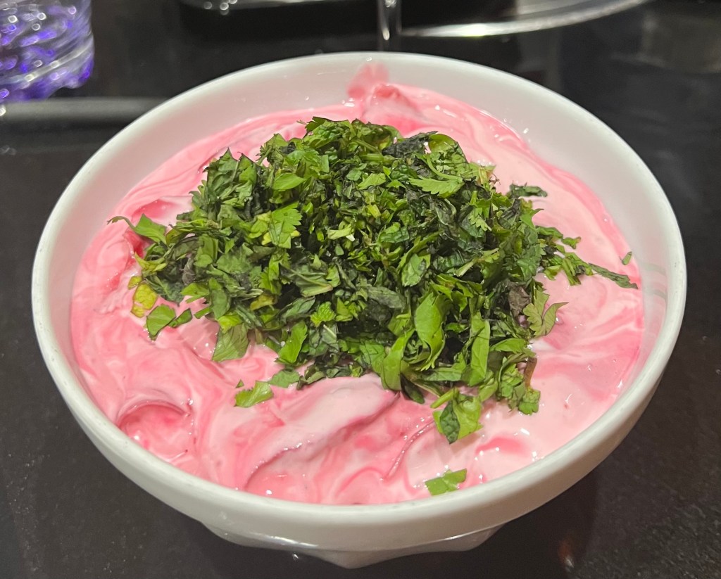 Beetroot raita