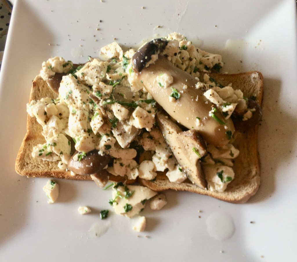 *Creamy Mushrooms on toast (with silken&nbsp;tofu)