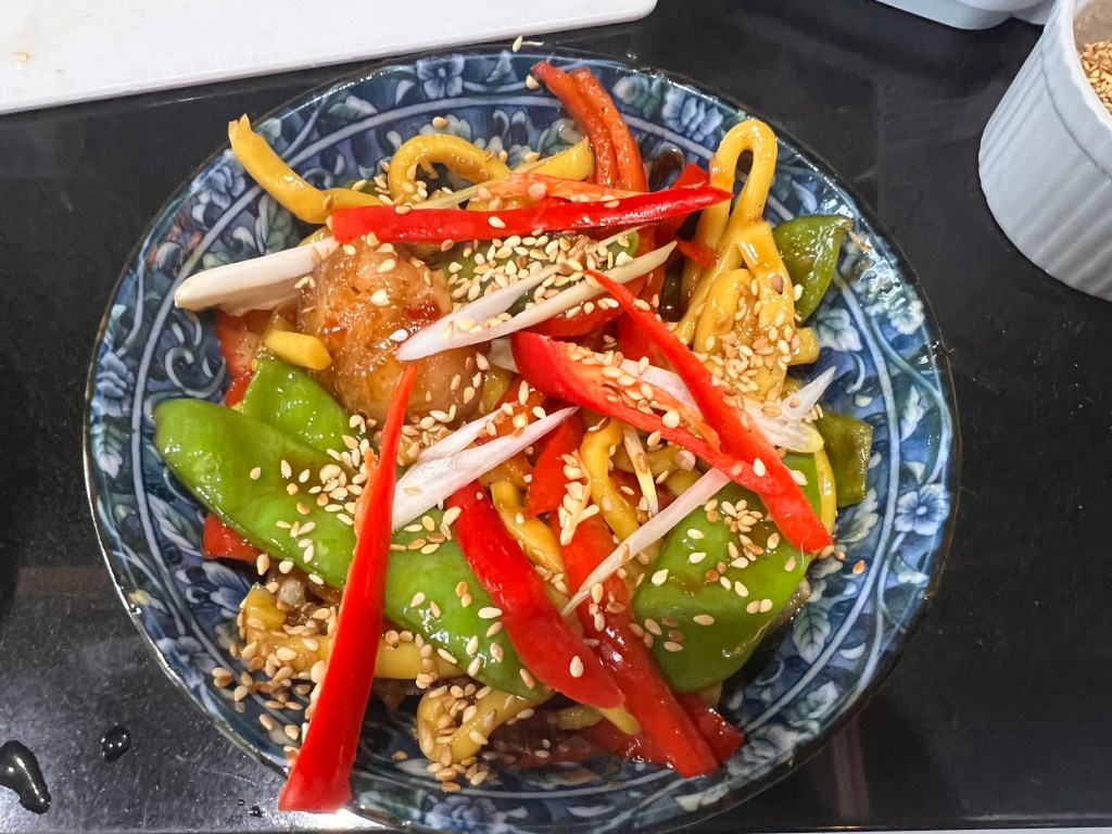 Prawn dumplings & Hokkien noodle&nbsp;stir-fry