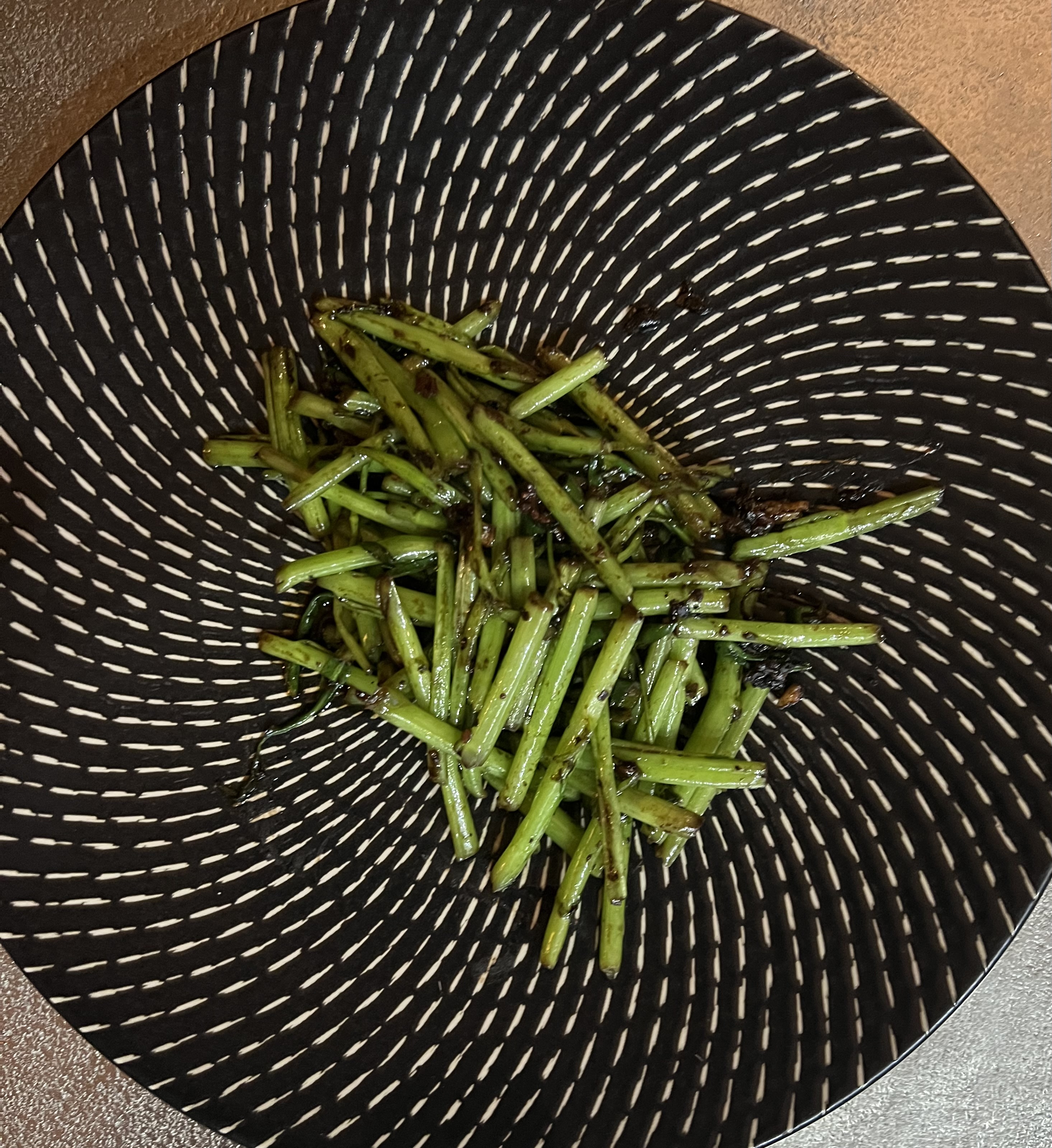 *Water spinach in flames