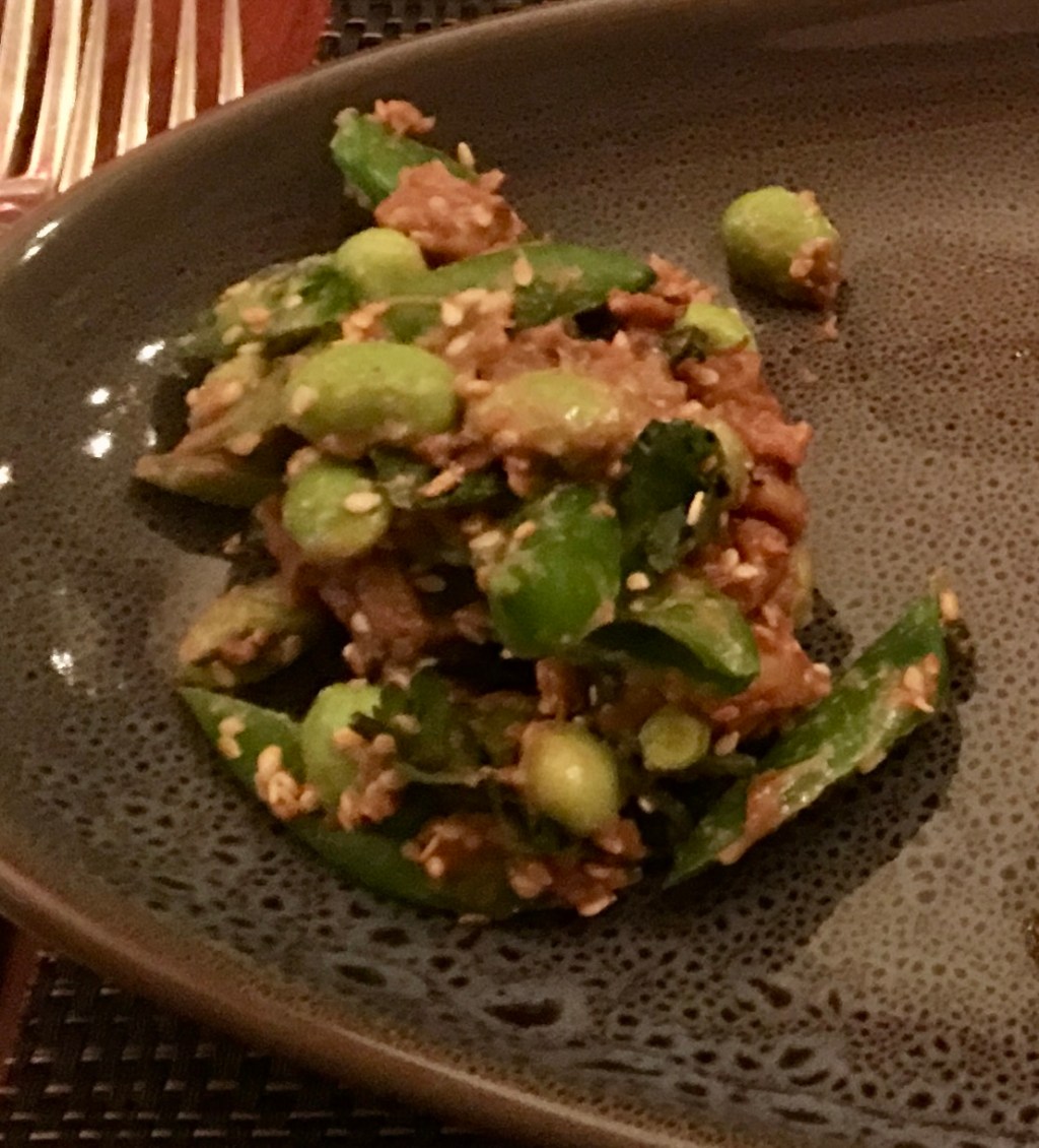 Edamame ‘n’ beans with ginger, miso and&nbsp;walnuts