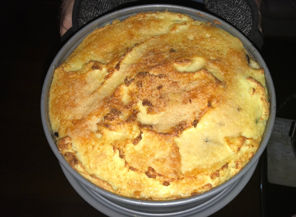 *Mushroom and potato&nbsp;pie