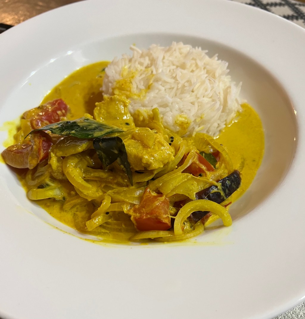 *Fish in coconut sauce (Meen&nbsp;kozhambu)