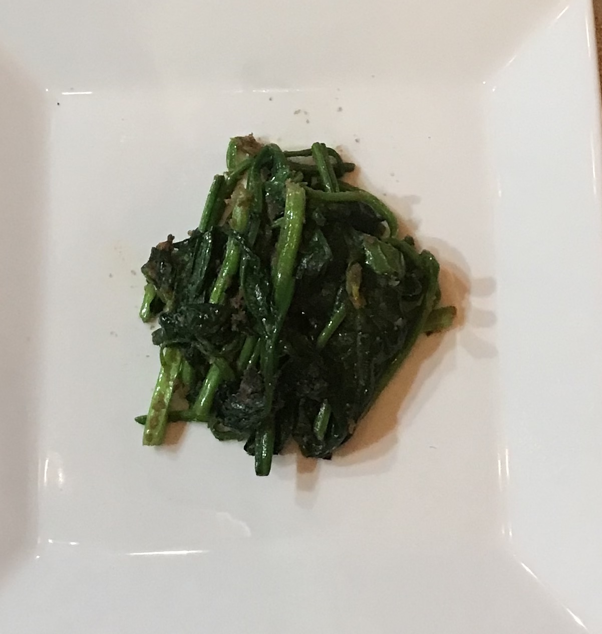 Stir-fried spinach with sambal (Sambal kang kong)