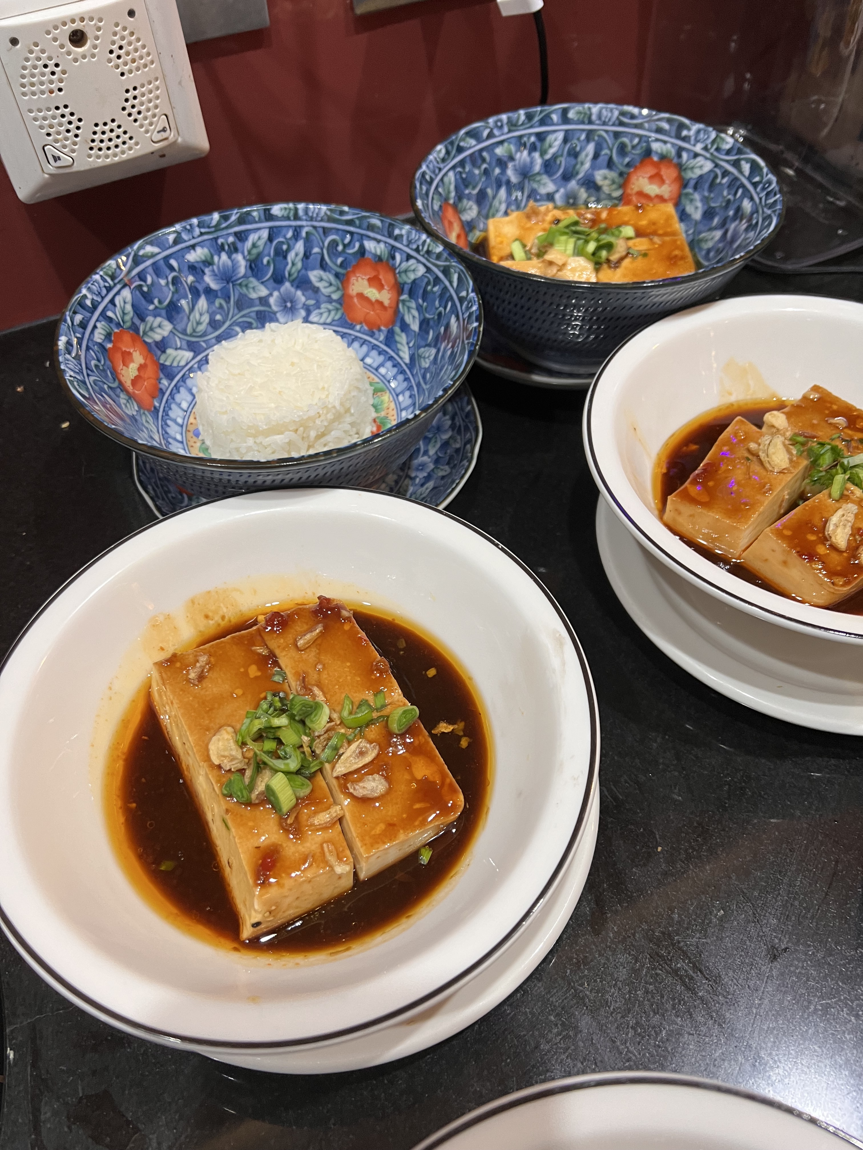 *Tofu Ria – Silken bean curd in spicy sauce