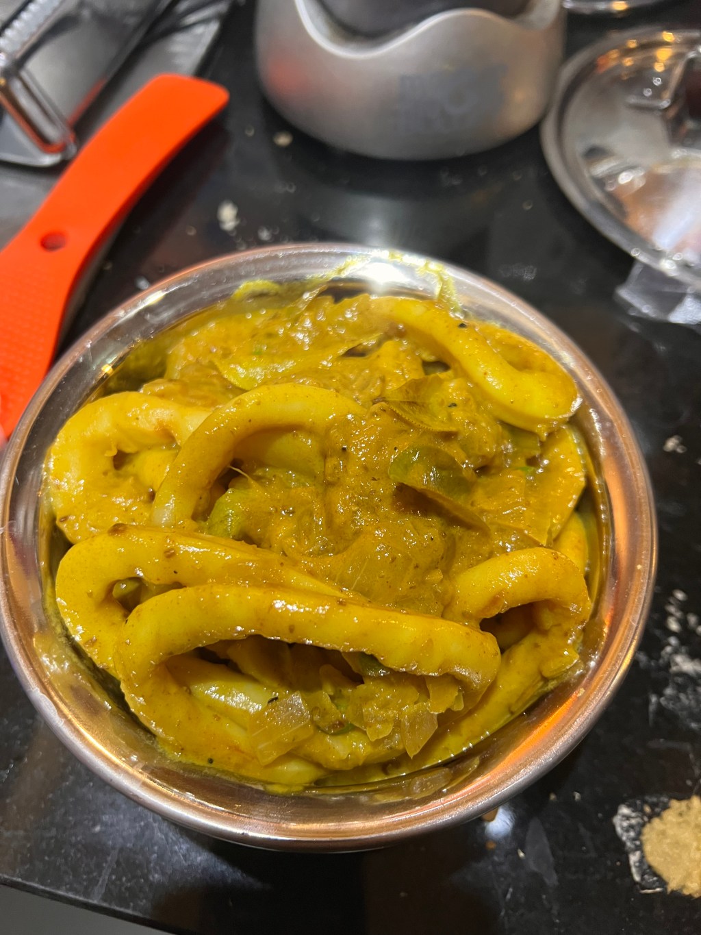 Curried squid