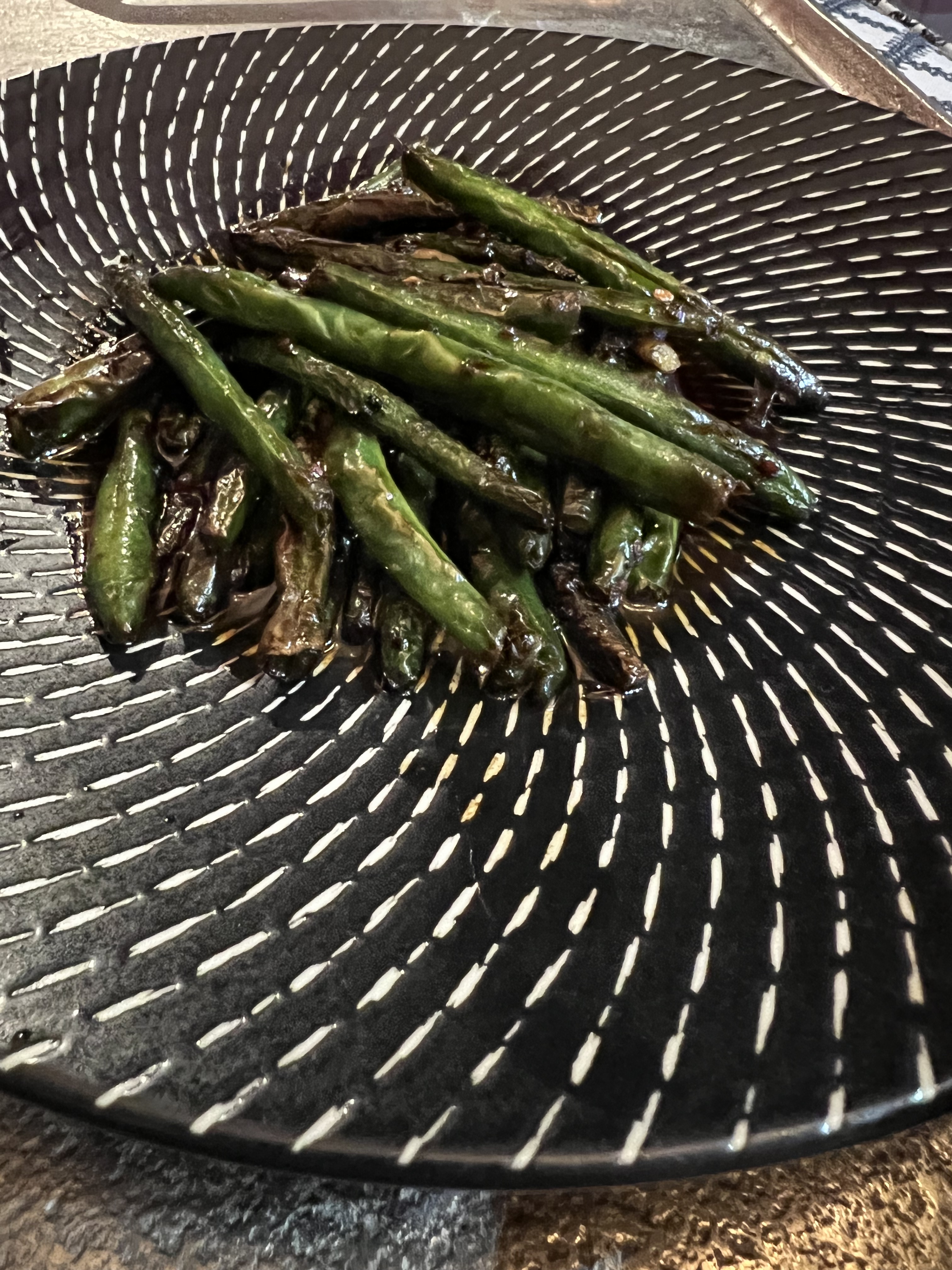 *Dry-fried green beans