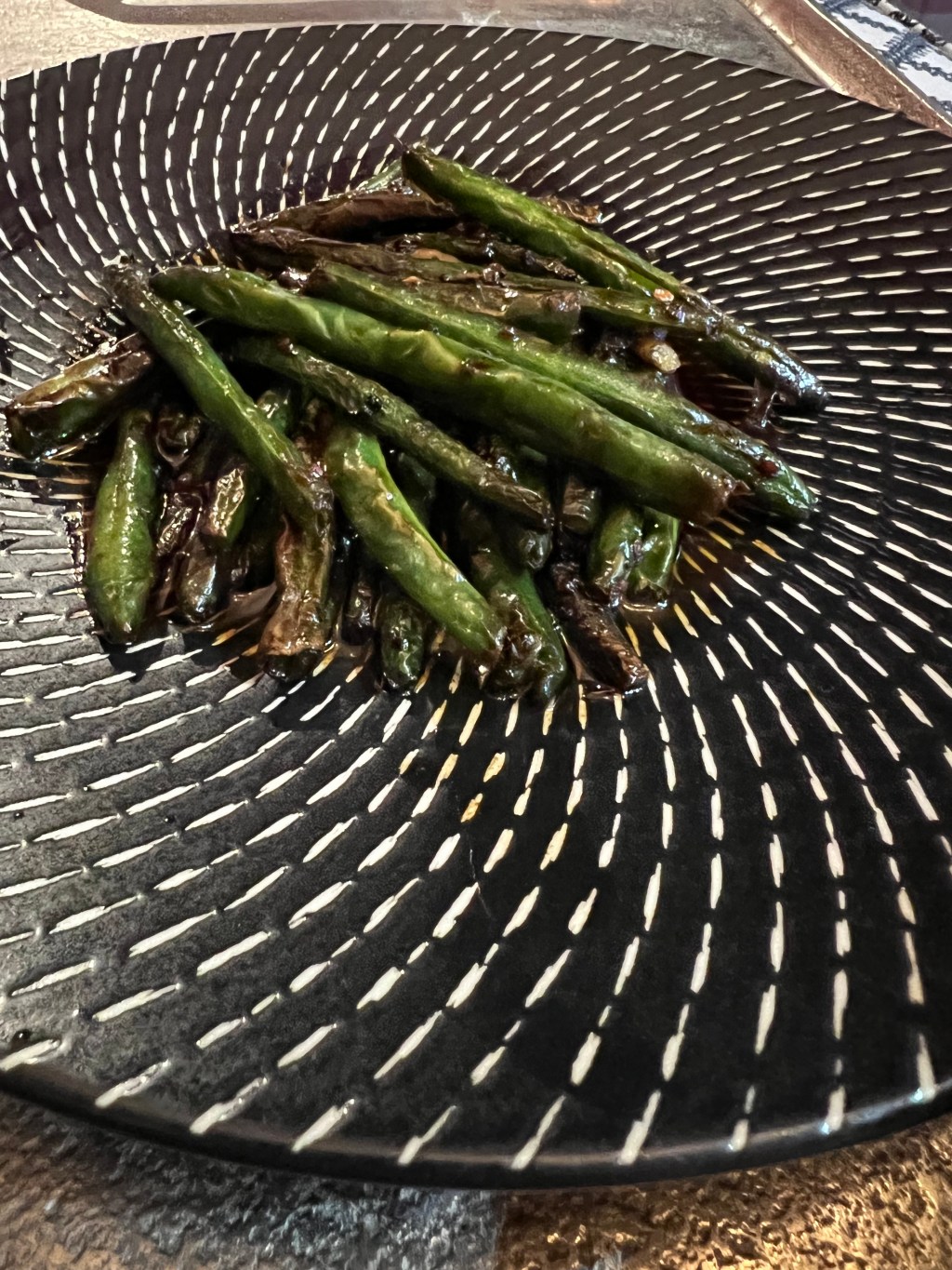 *Dry-fried green beans