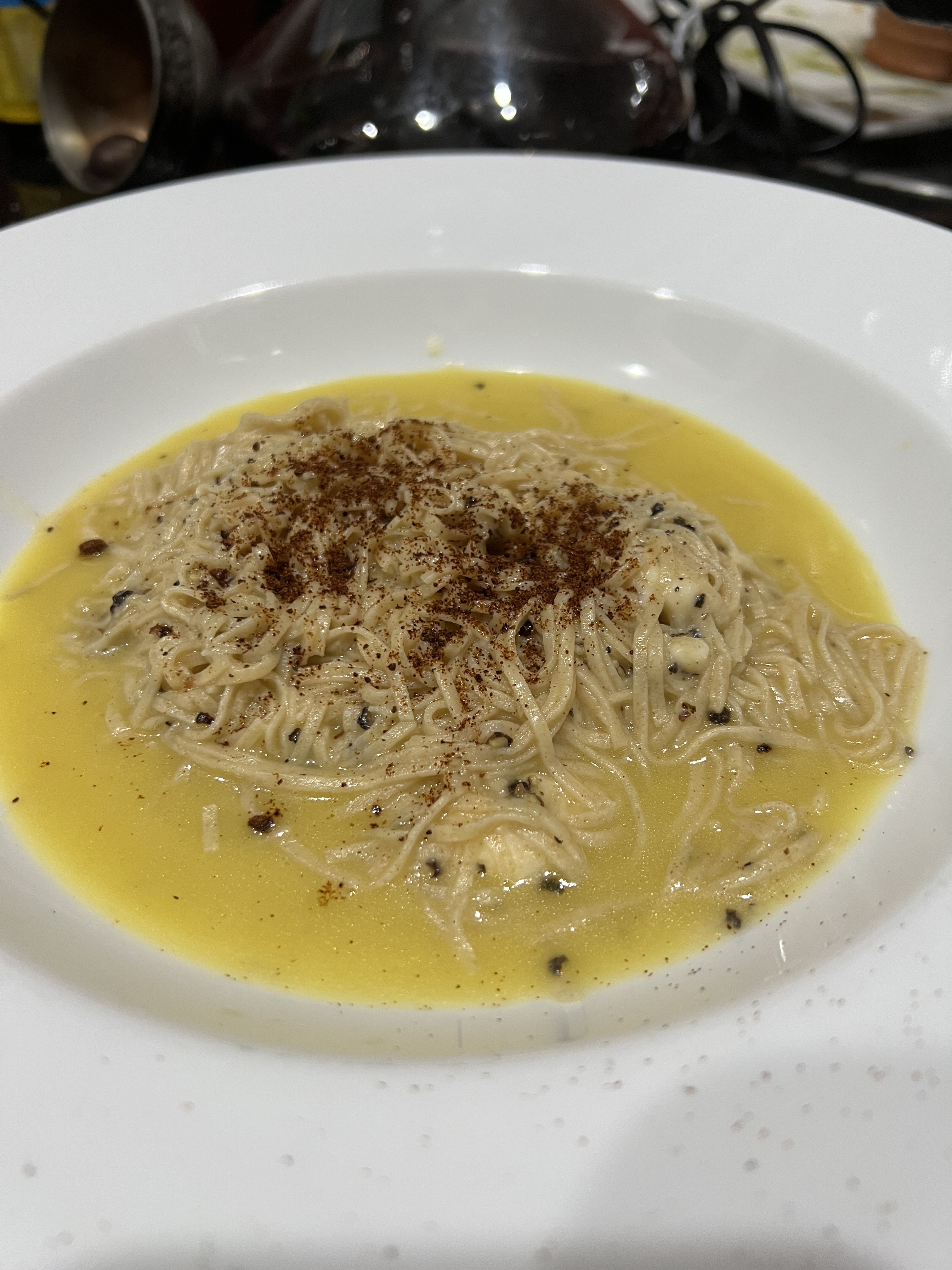Homemade organic spelt Tagliolini with Ragazzi’s cacio e peppe
