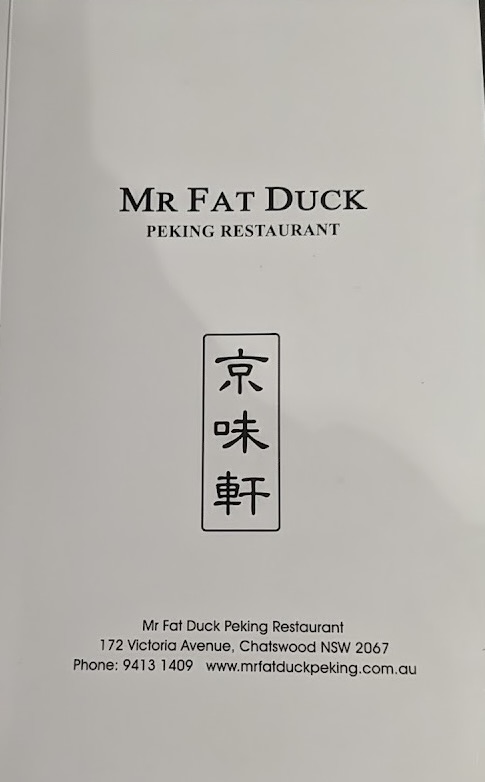 NSW: Chatswood: Mr Fat&nbsp;Duck