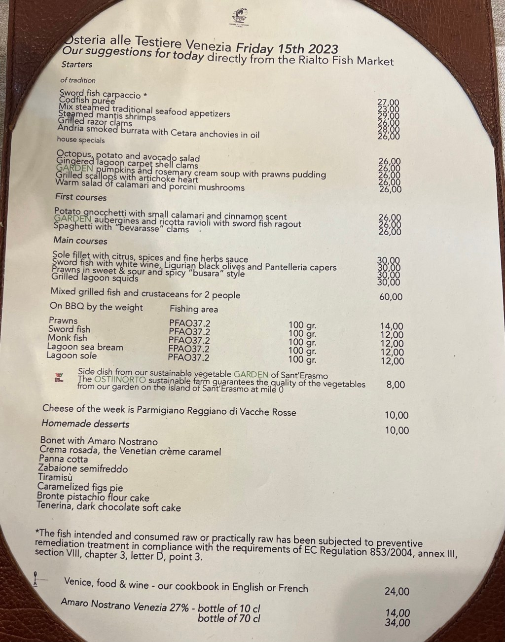 ITALY: Venice: Osteria alle&nbsp;Testiere