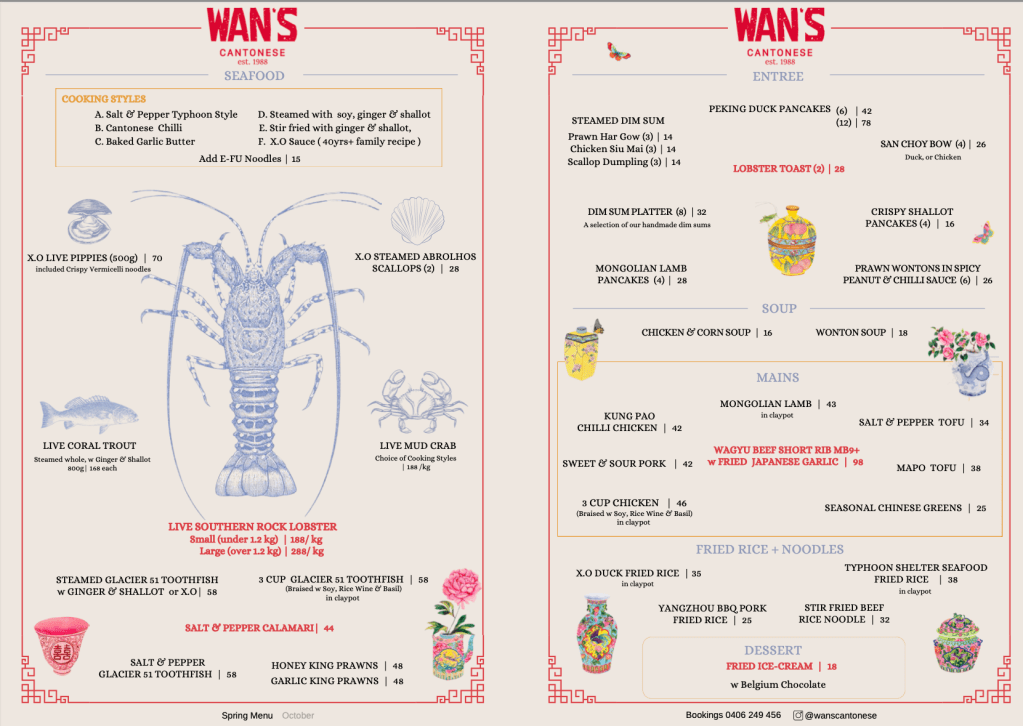 NSW: Darlinghurst: Wan’s&nbsp;Cantonese