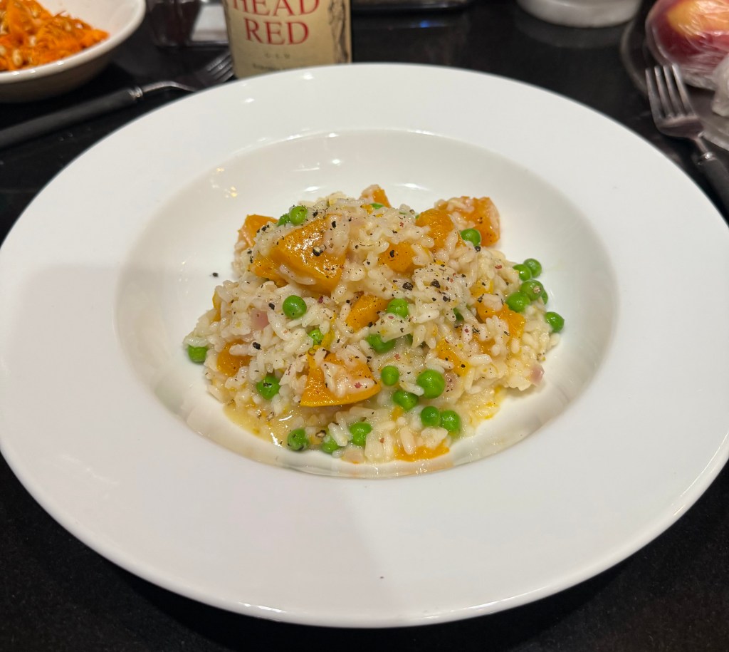 Pea and pumpkin&nbsp;risotto