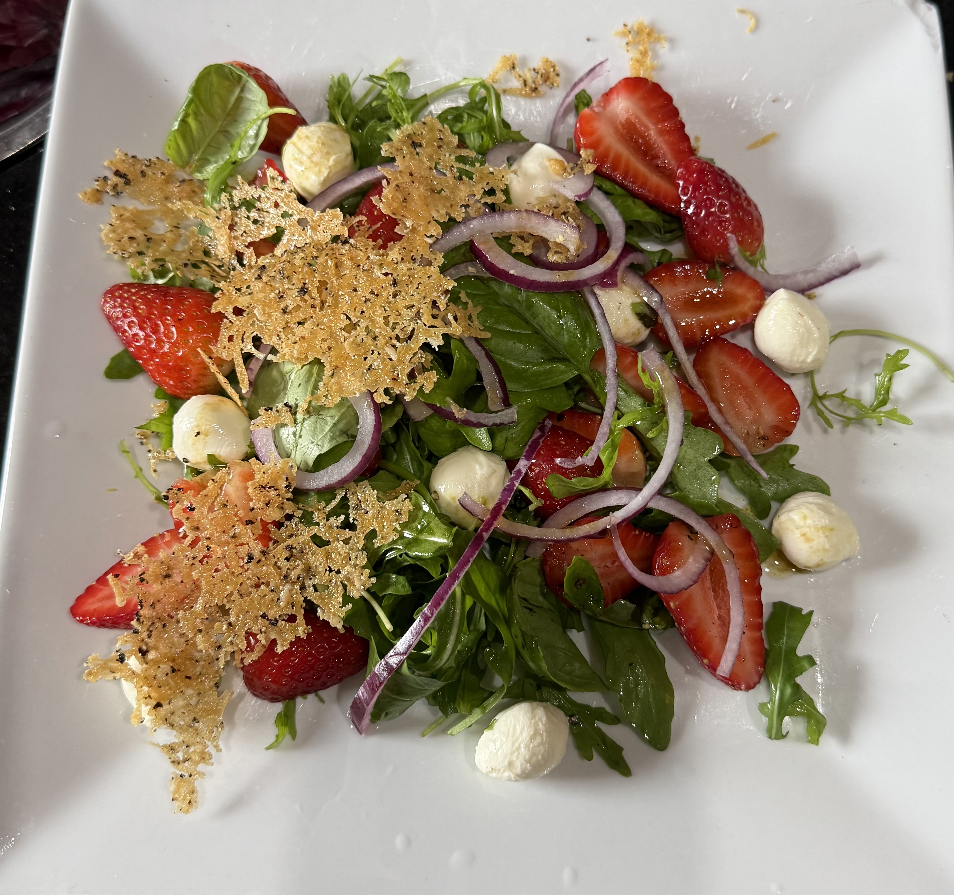 *Strawberry and rocket salad with peppery&nbsp;Parmesan
