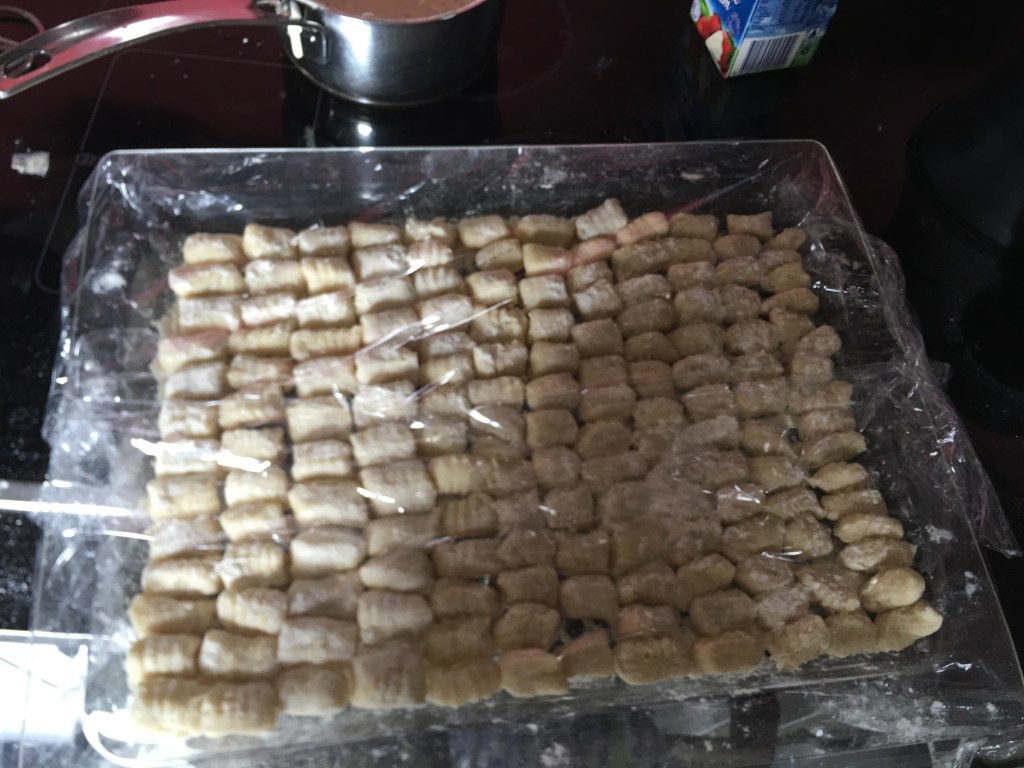 Gnocchi di Patate, with goats cheese, black truffle cream&nbsp;sauce