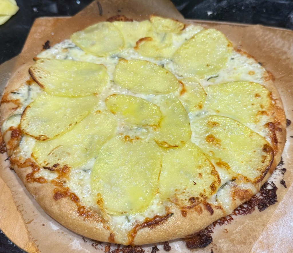 *Taleggio and potato&nbsp;pizza