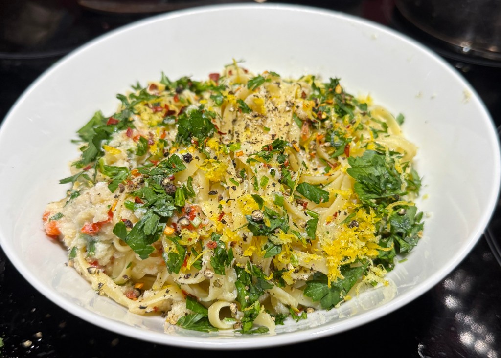 Crab & chilli linguine  