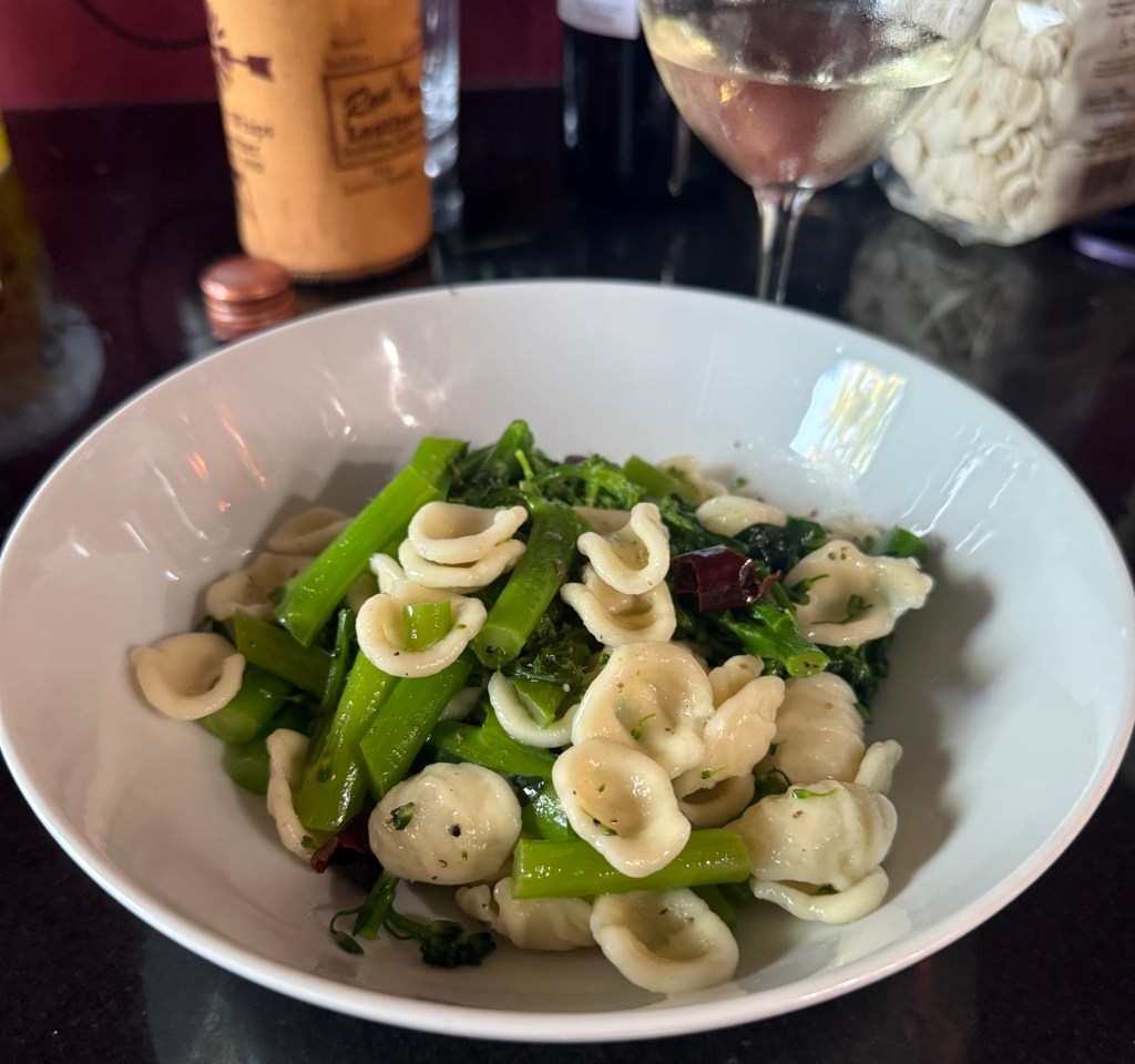 Orecchiette with cimi (sic) di rapa and&nbsp;anchovies
