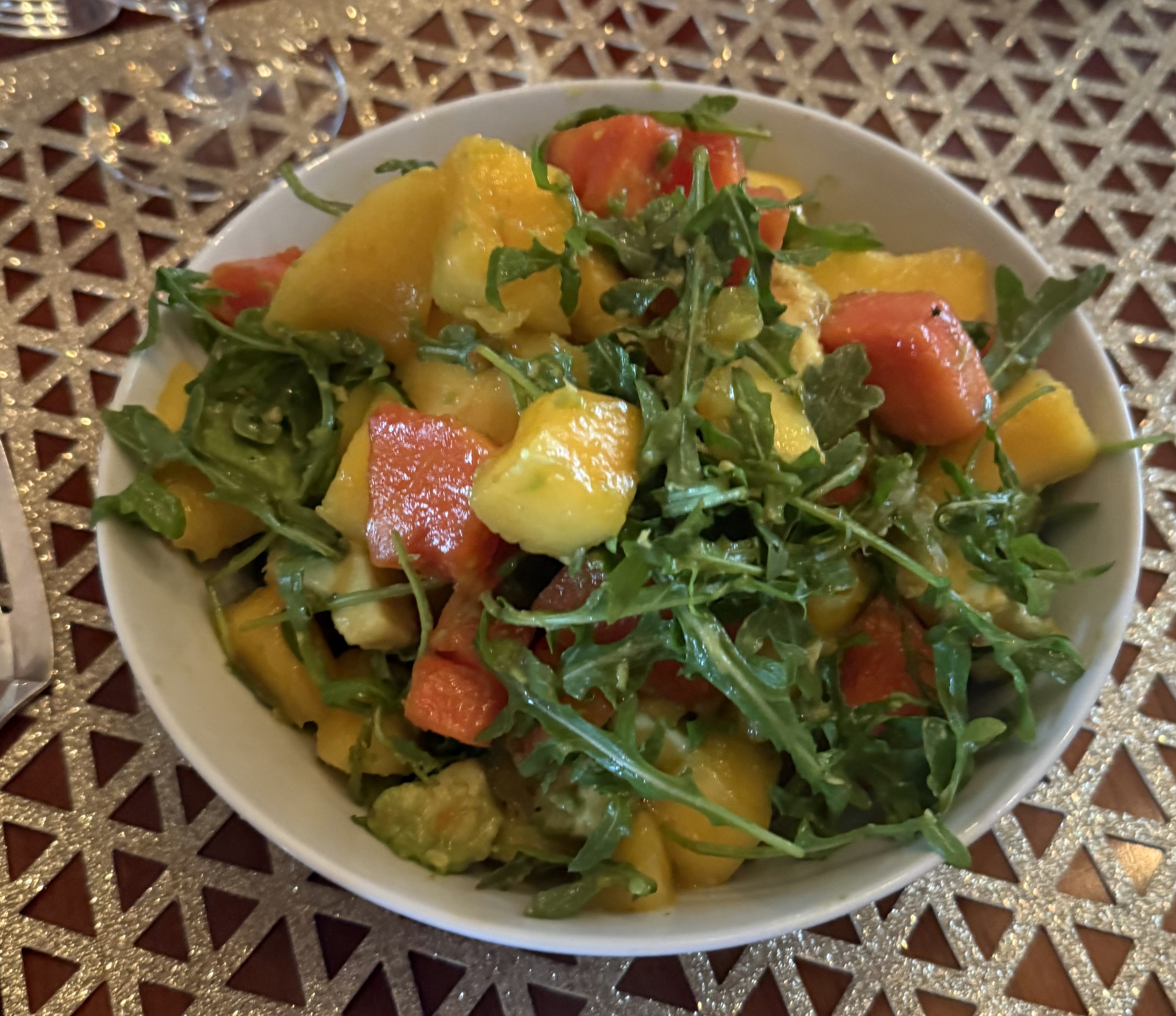 *Salad of paw paw, mango and&nbsp;rocket